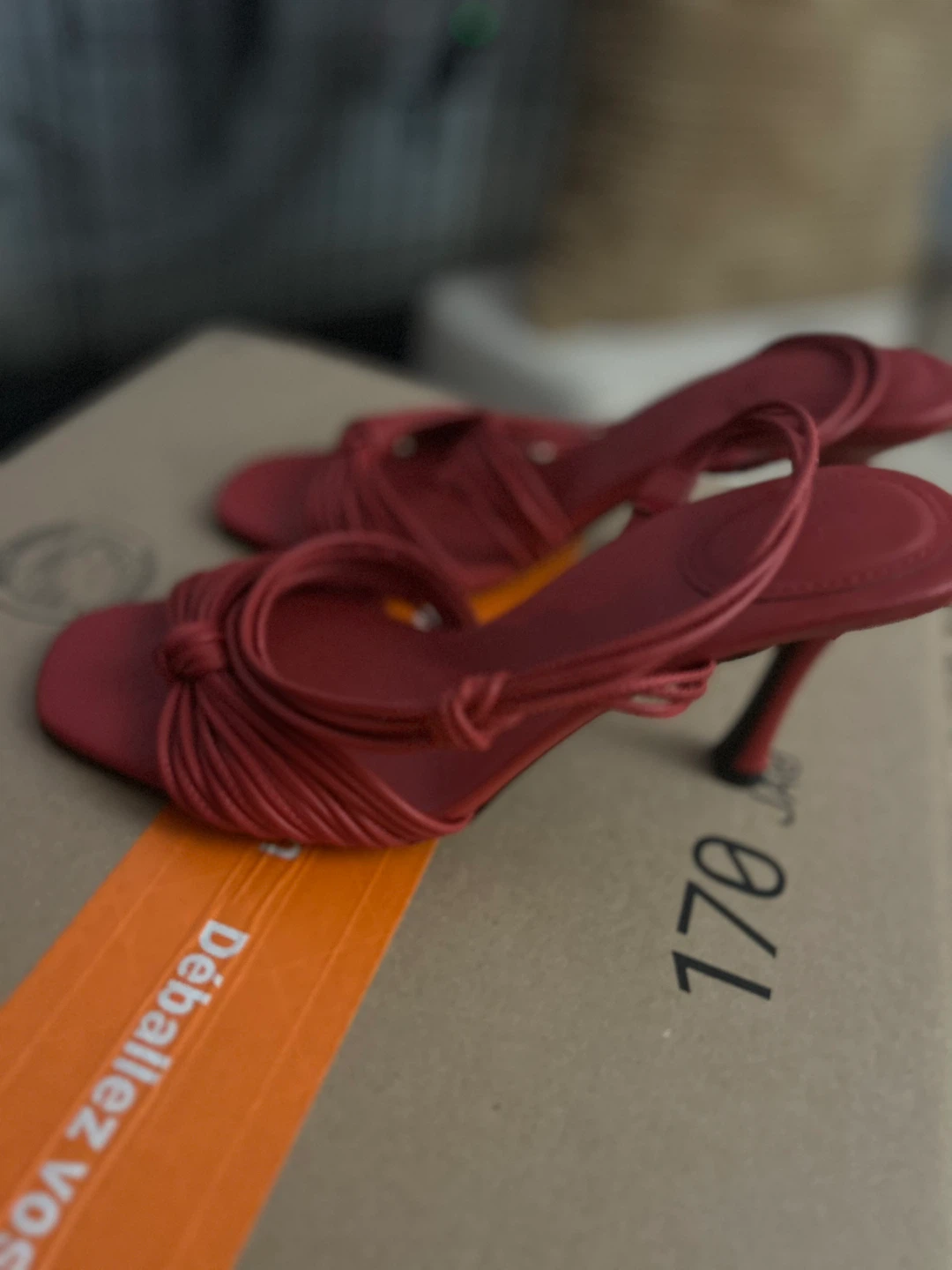 H&M Red Strappy Heeled Sandals - photo 3