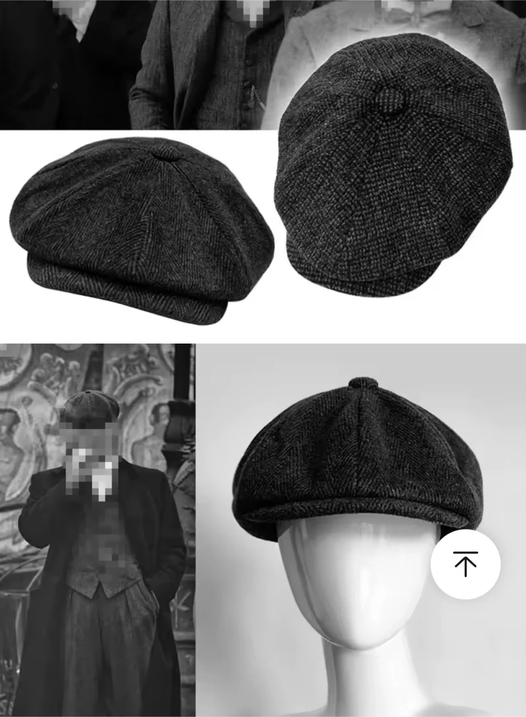 Voron Dark Grey Newsboy Cap - photo 3