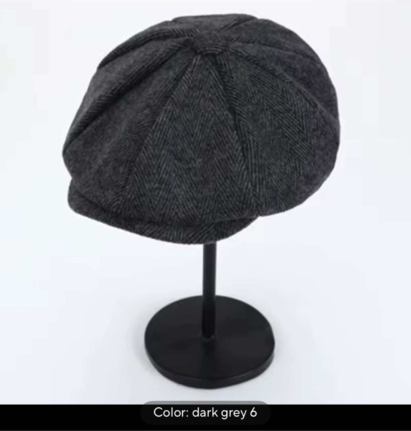 Voron Dark Grey Newsboy Cap