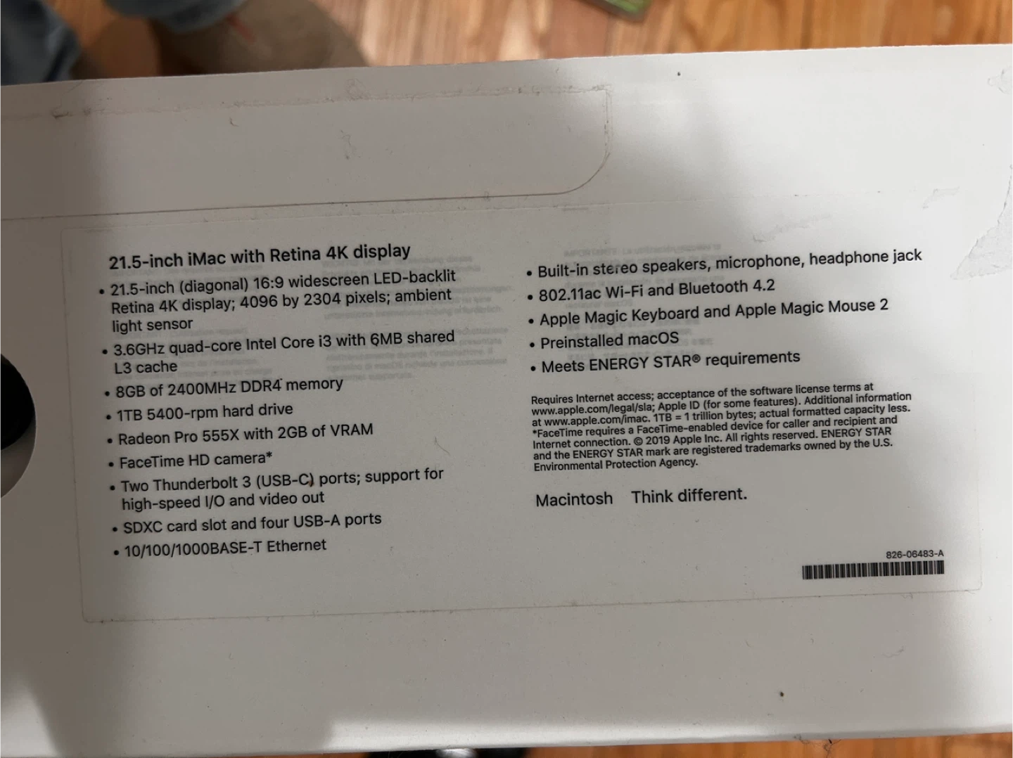 Apple 21.5-inch iMac Retina 4K Display 2019 - photo 3
