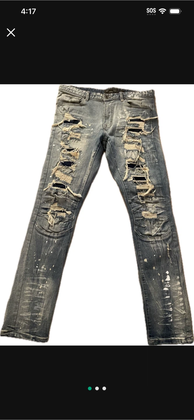 Distressed Denim Jeans