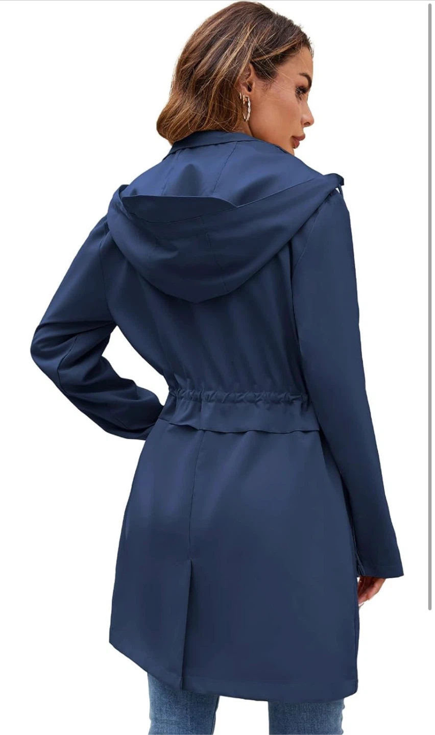 NEW! Mixxmix Waterproof Lined Rain Trenchcoat with Hood - photo 3