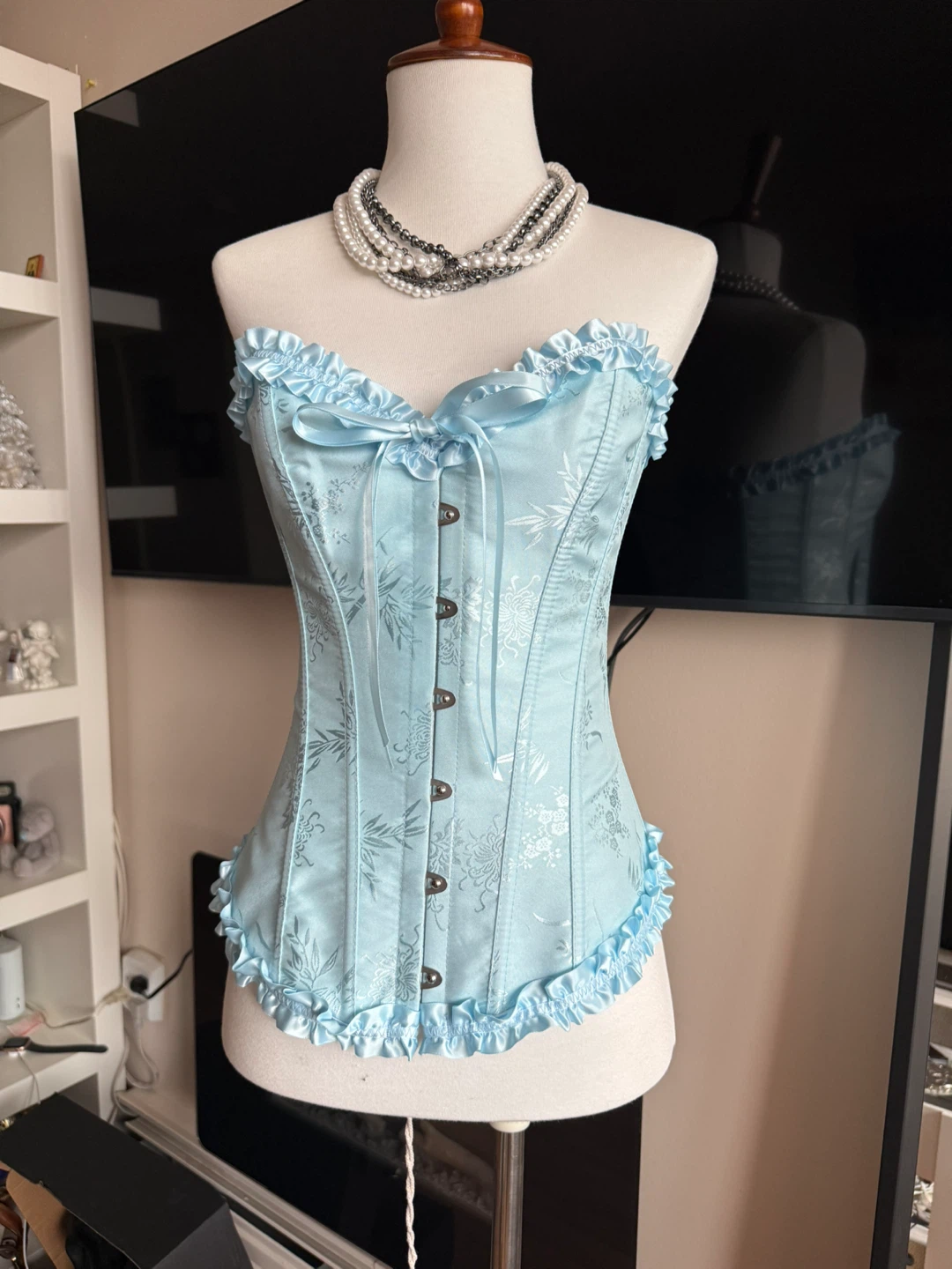 Light Blue Corset Top