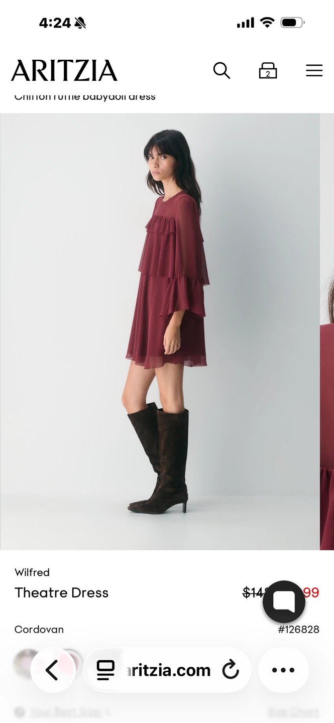 Aritzia Wilfred Theatre Dress Size M