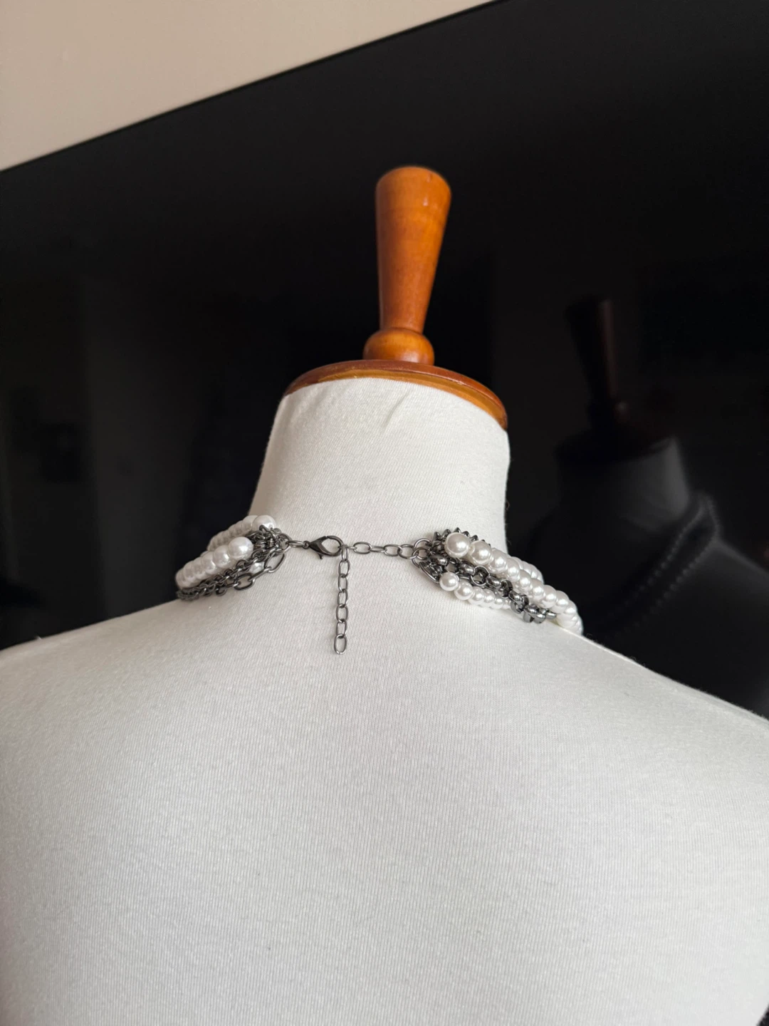 Multi-Strand Pearl & Chain Necklace - photo 3