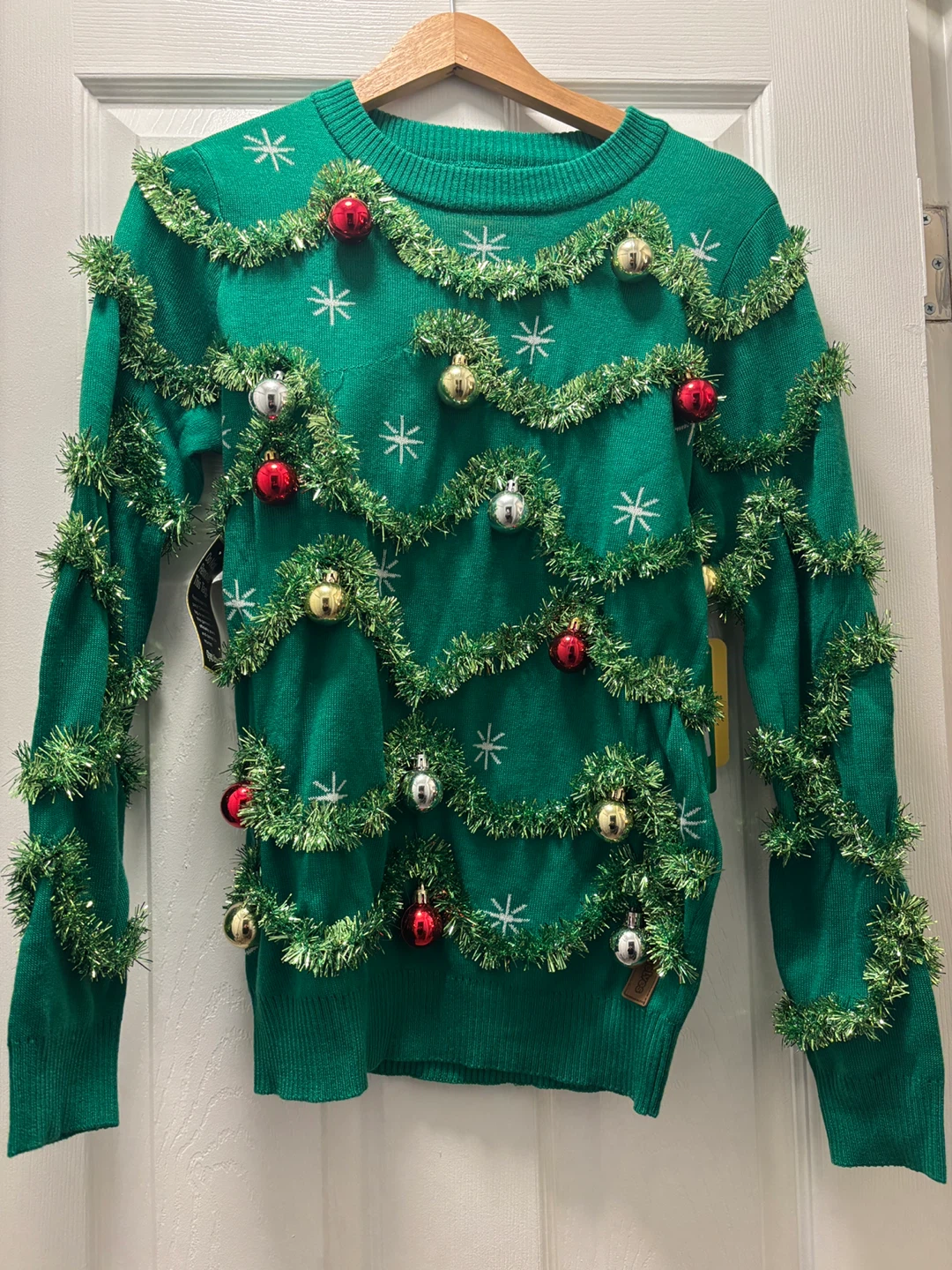 Tipsy Elves Gaudy Garland Christmas Sweater - Size S