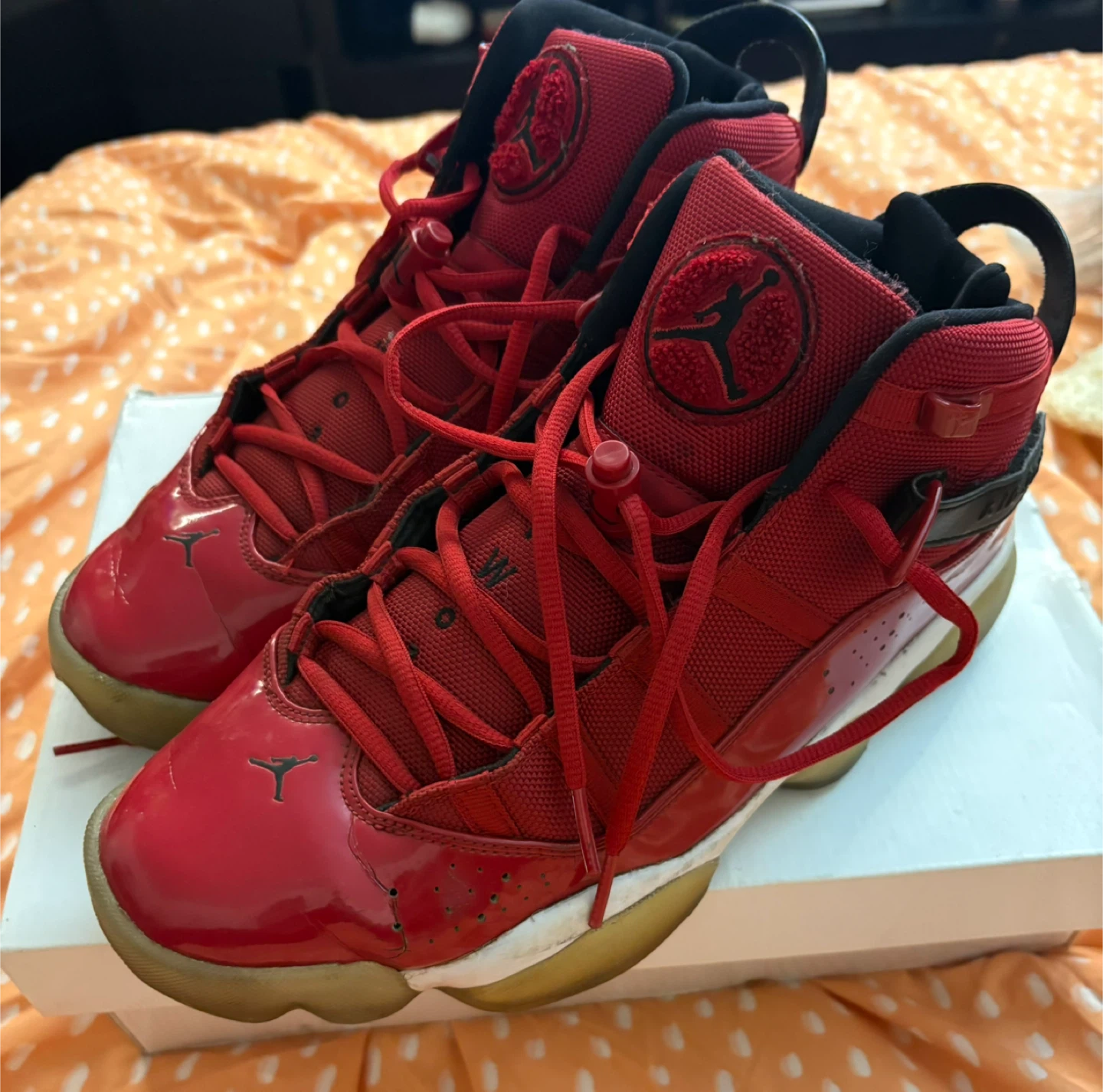 Jordan 6 Rings Red Sneakers - photo 2