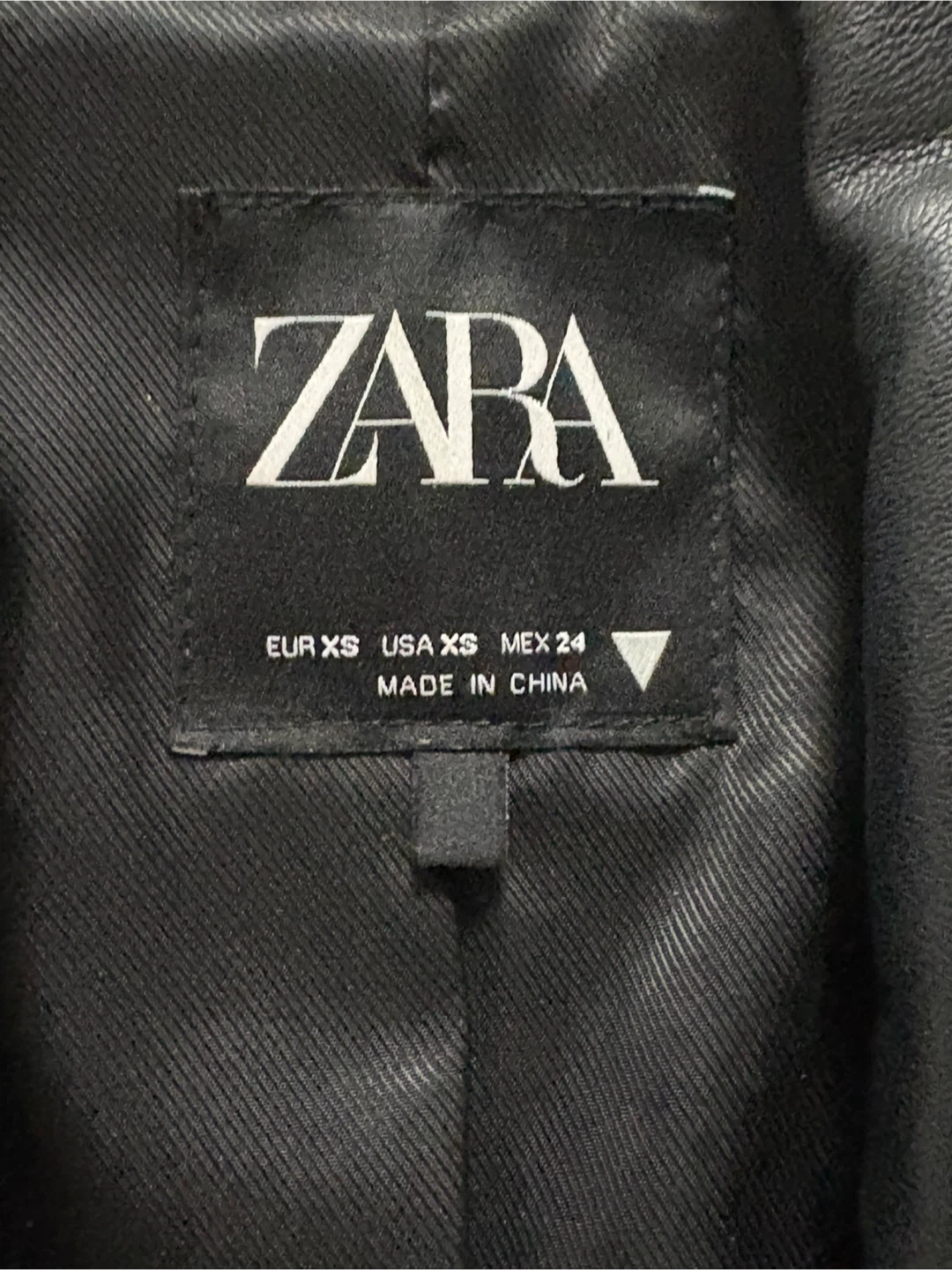 Zara Black Faux Leather Blazer - Size XS - photo 3
