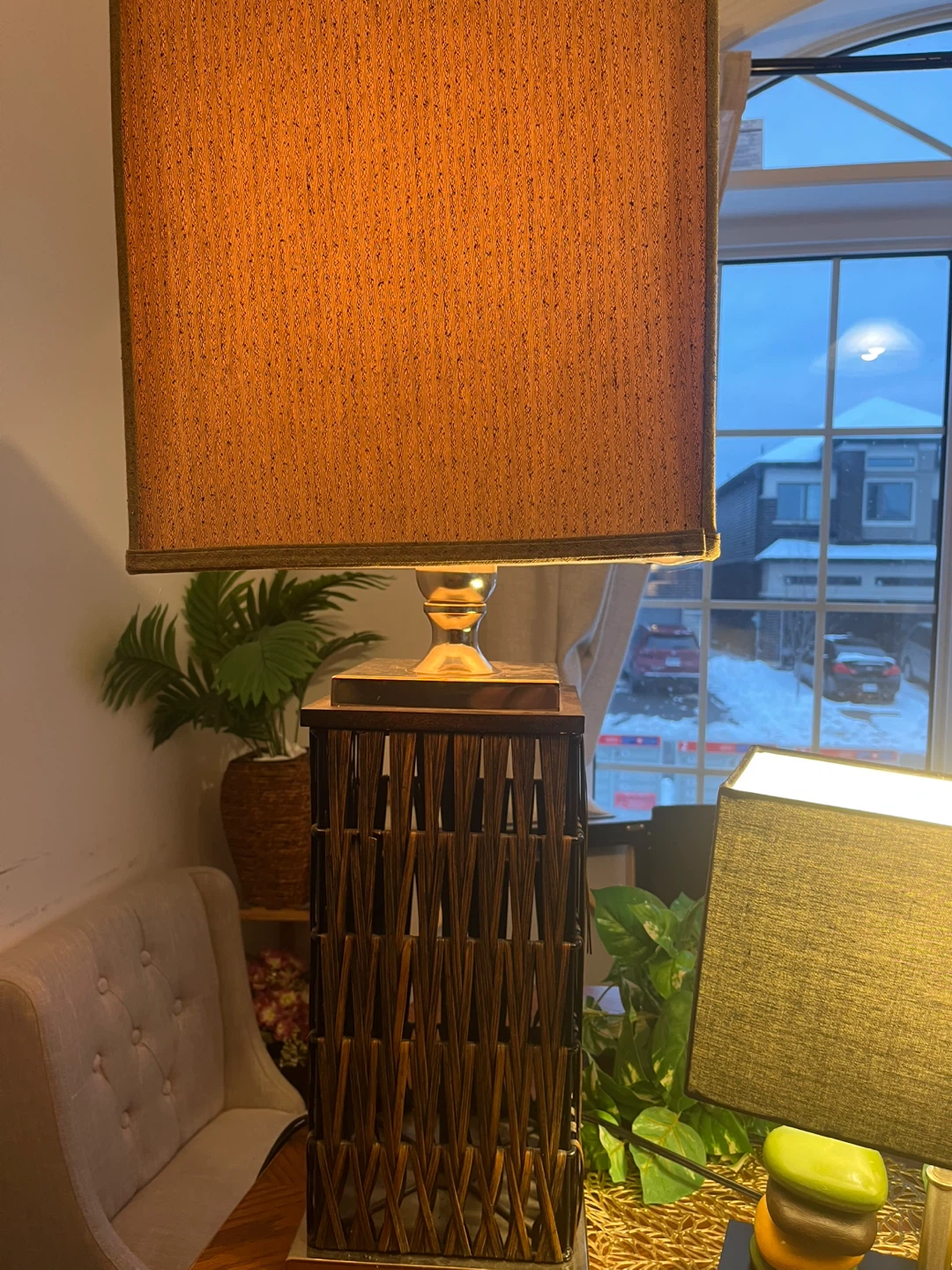 Wicker Table Lamp