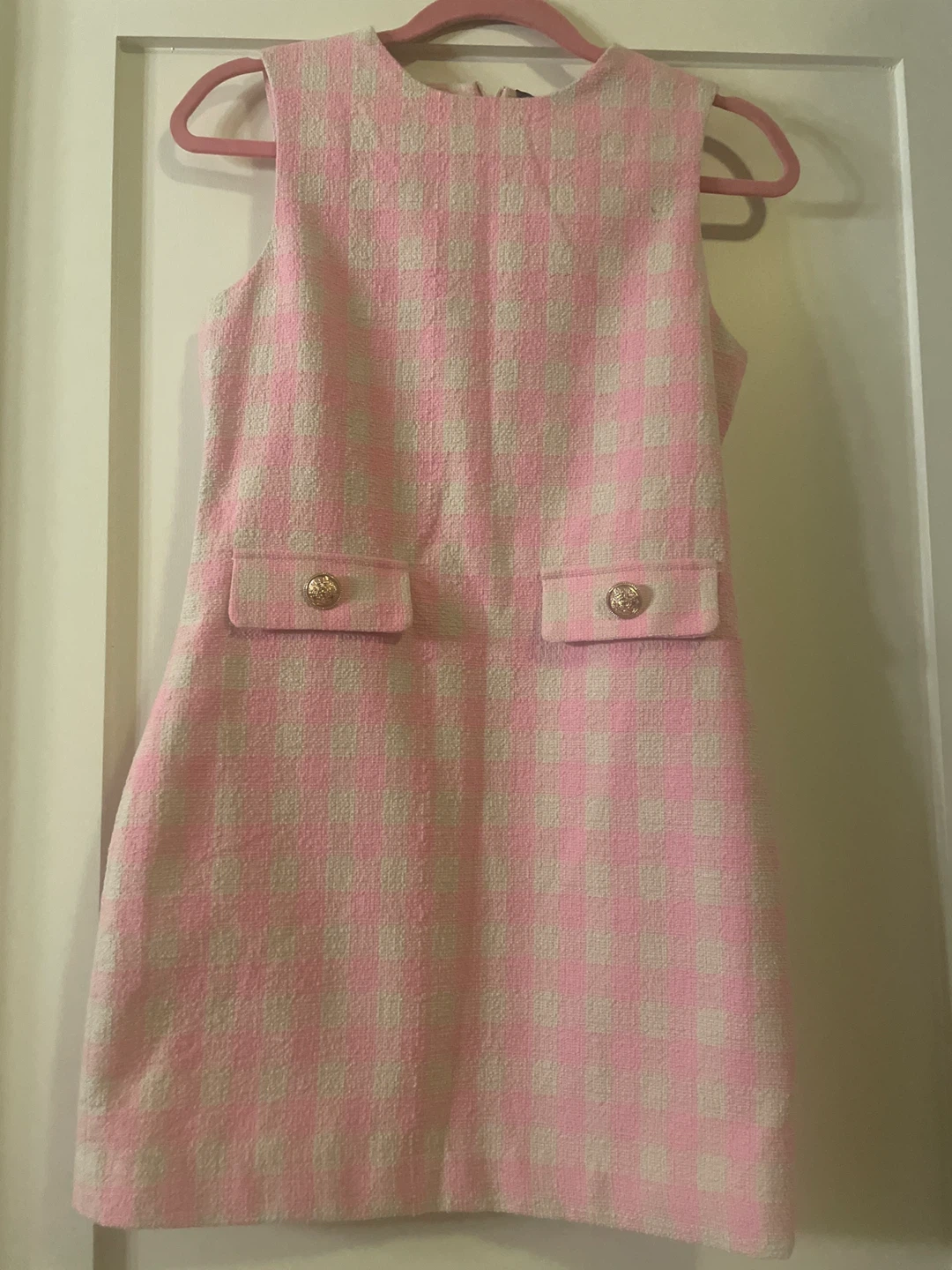 Vero Moda Pink Checkered Dress - Size US 2
