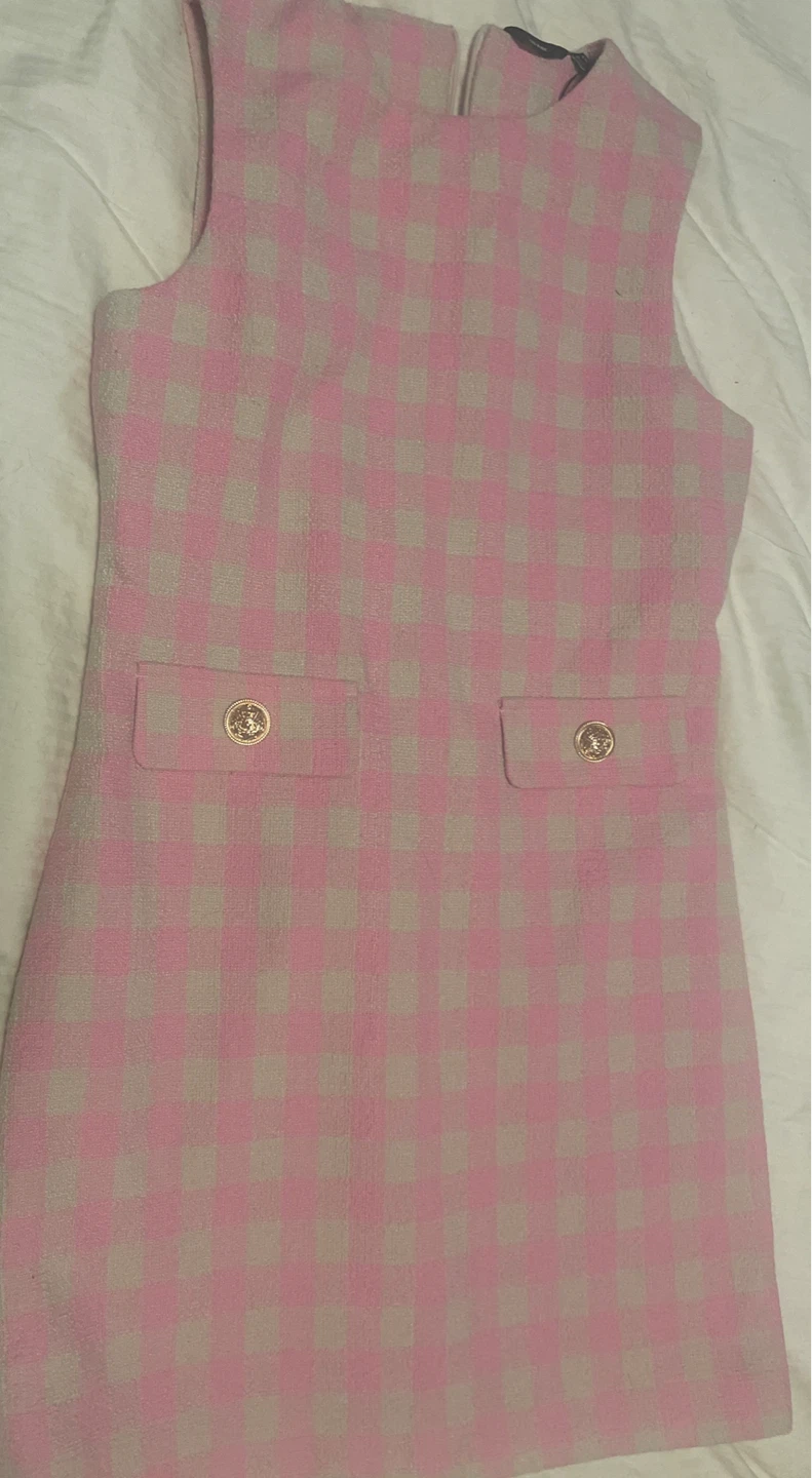 Vero Moda Pink Checkered Dress - Size US 2 - photo 4