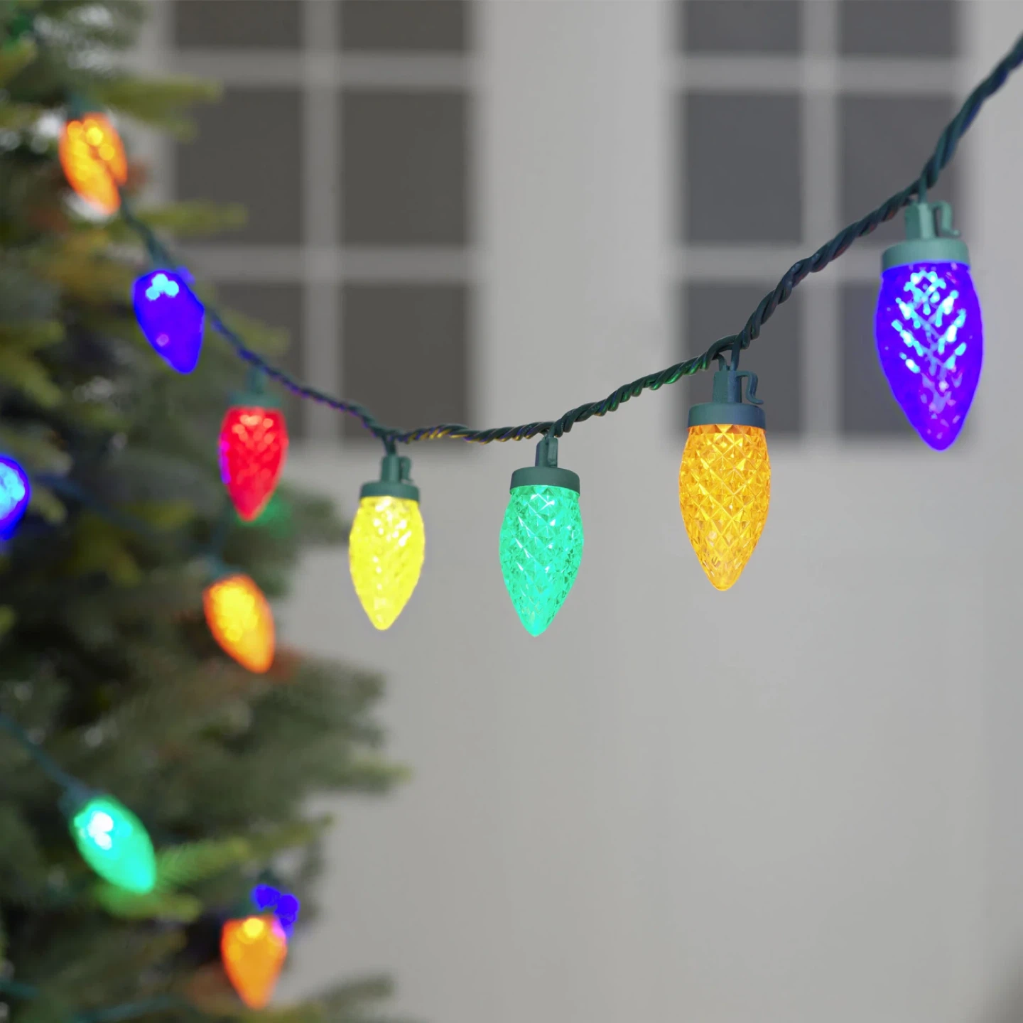 100-Count Multicolor LED Diamond-Cut C9 Christmas Lights - photo 3