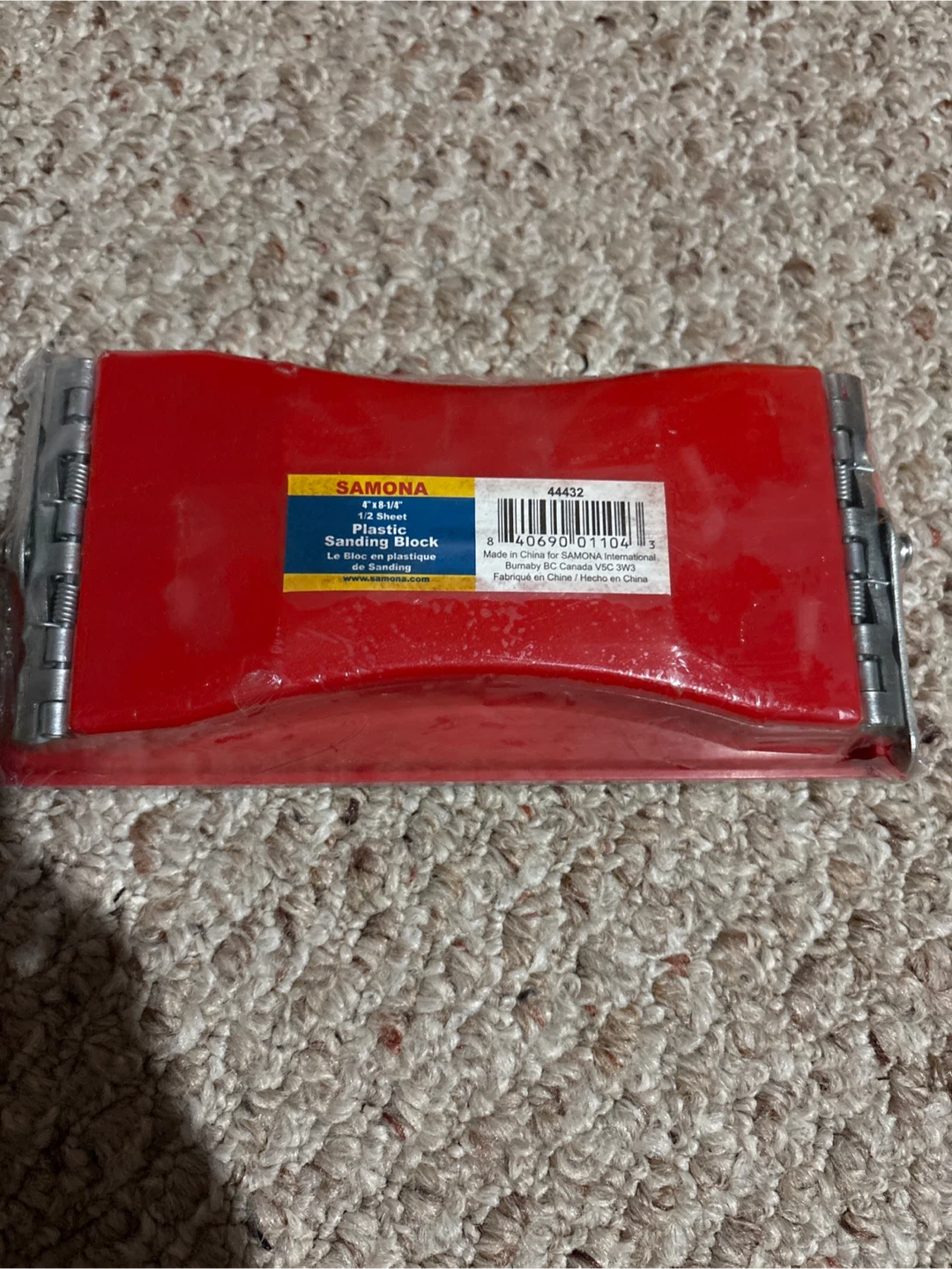 Samona 1/2 Sheet Hand Sanding Block - New