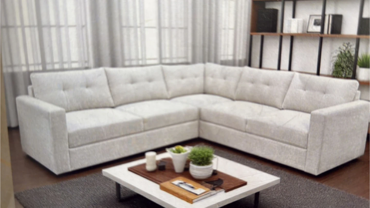 Sectional Sofa available in white & beige colour!