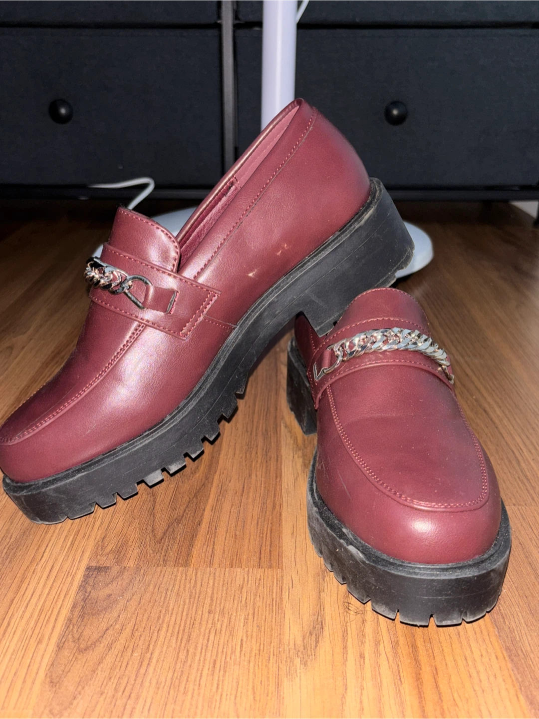 Burgendy loafers