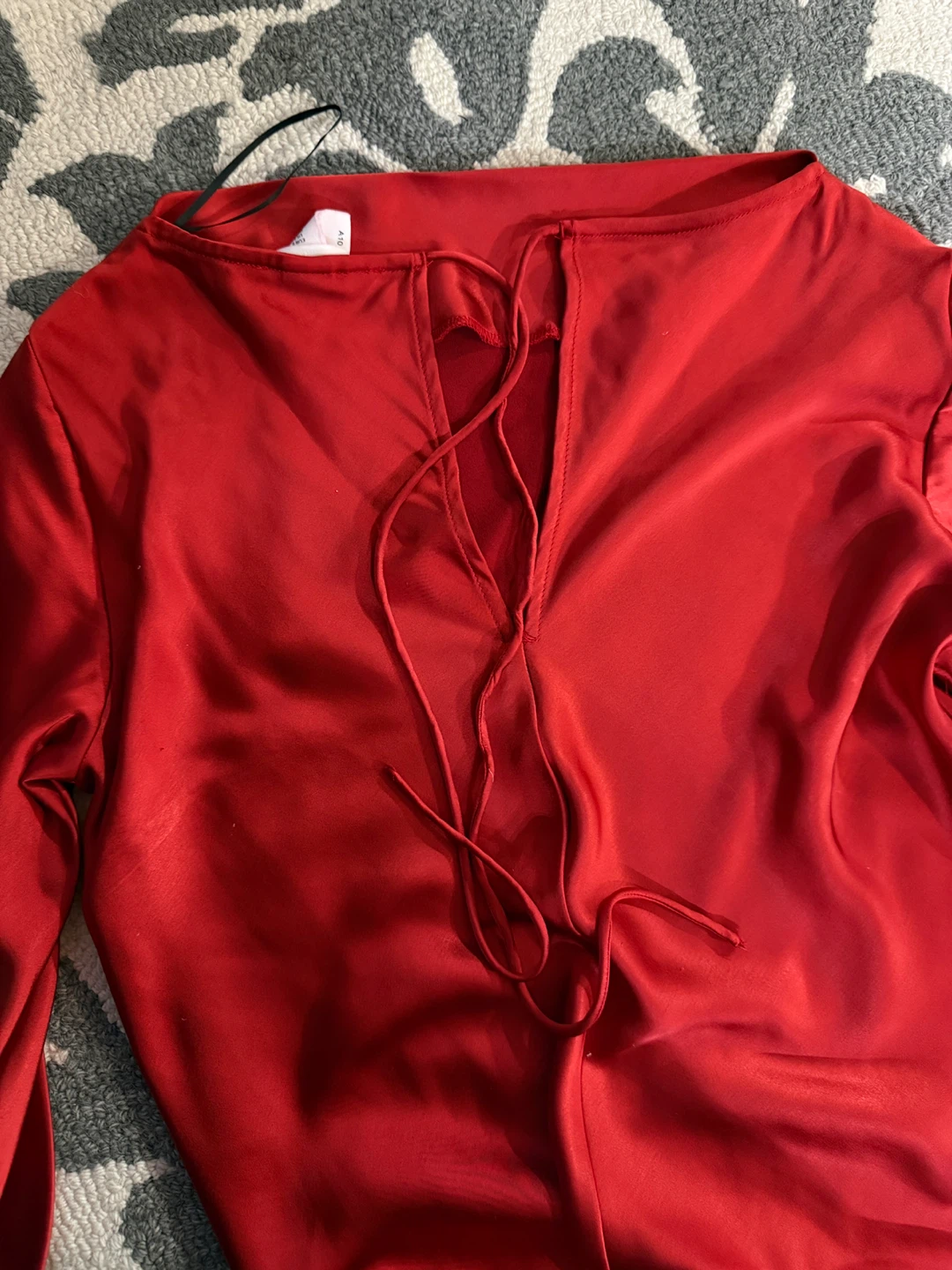 Red Long Sleeve Dress H&M - photo 5