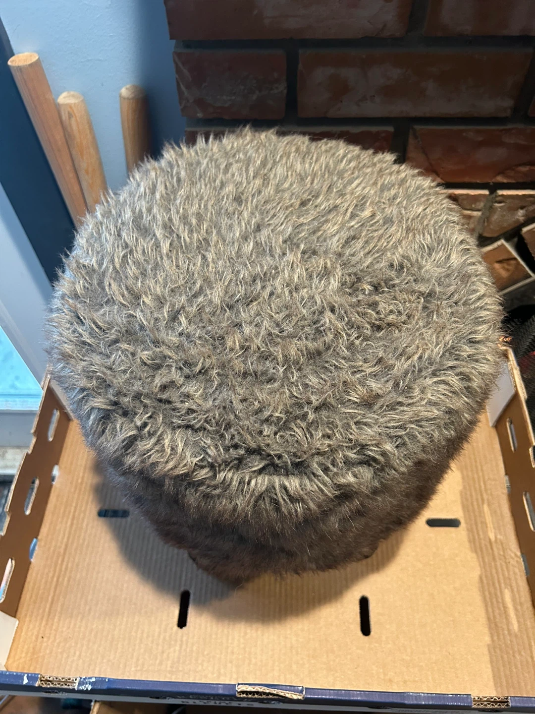 Faux Fur Ottoman Footstool - photo 2