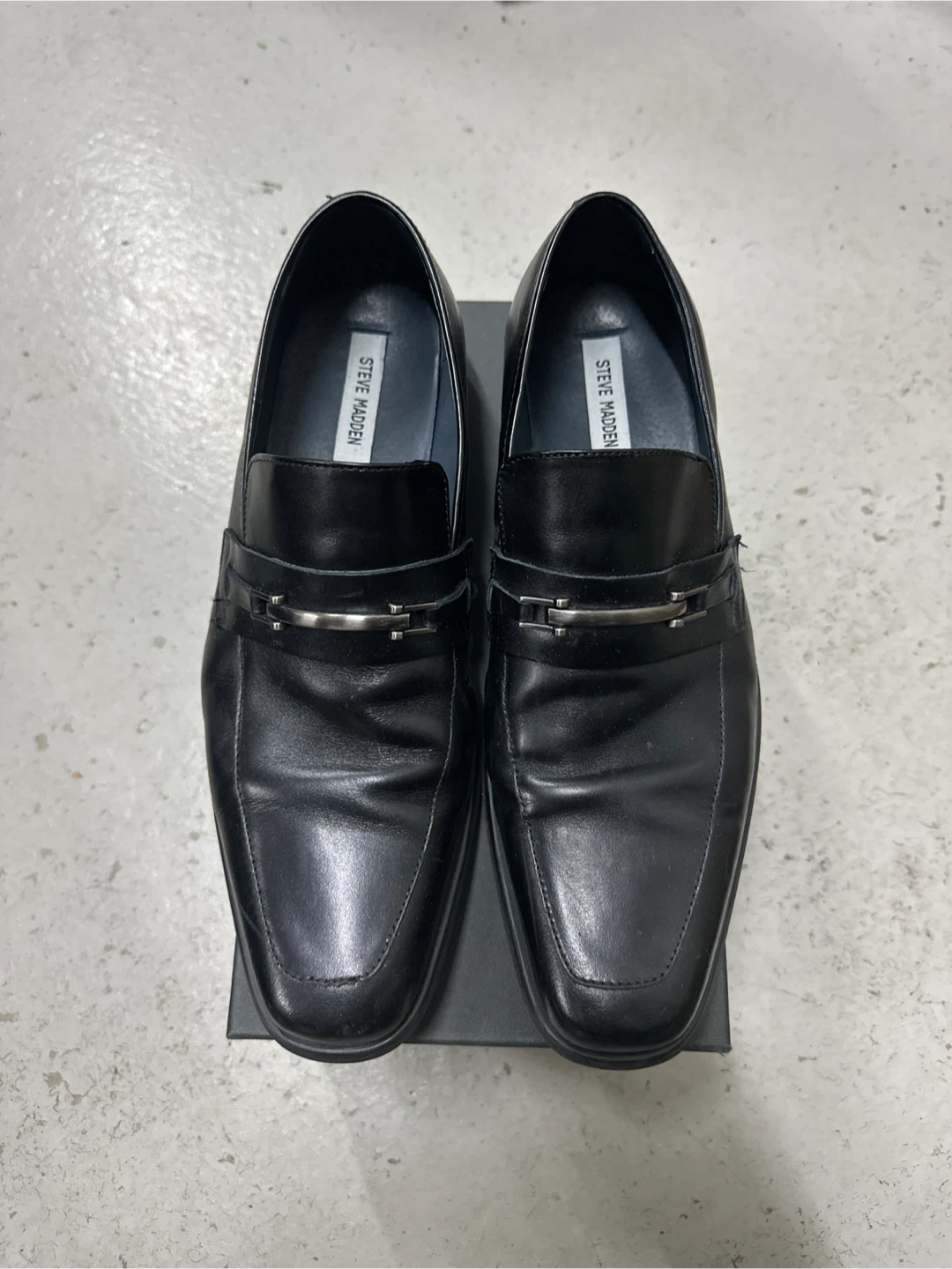 Steve Madden Black Leather Loafers, Size 11 - photo 2