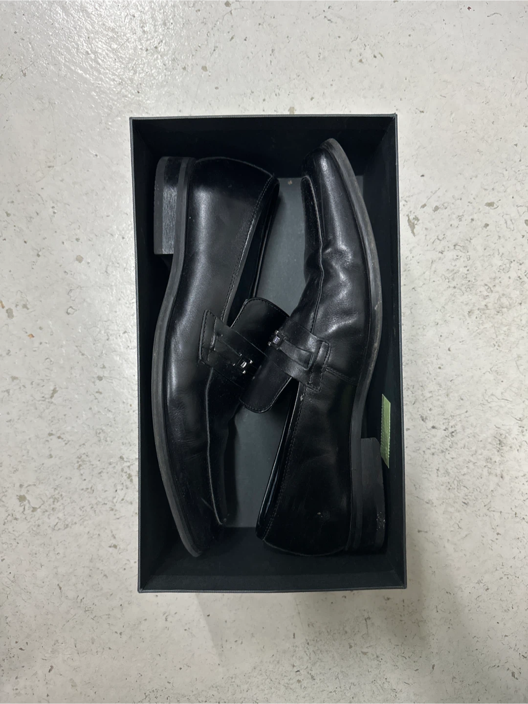 Steve Madden Black Leather Loafers, Size 11