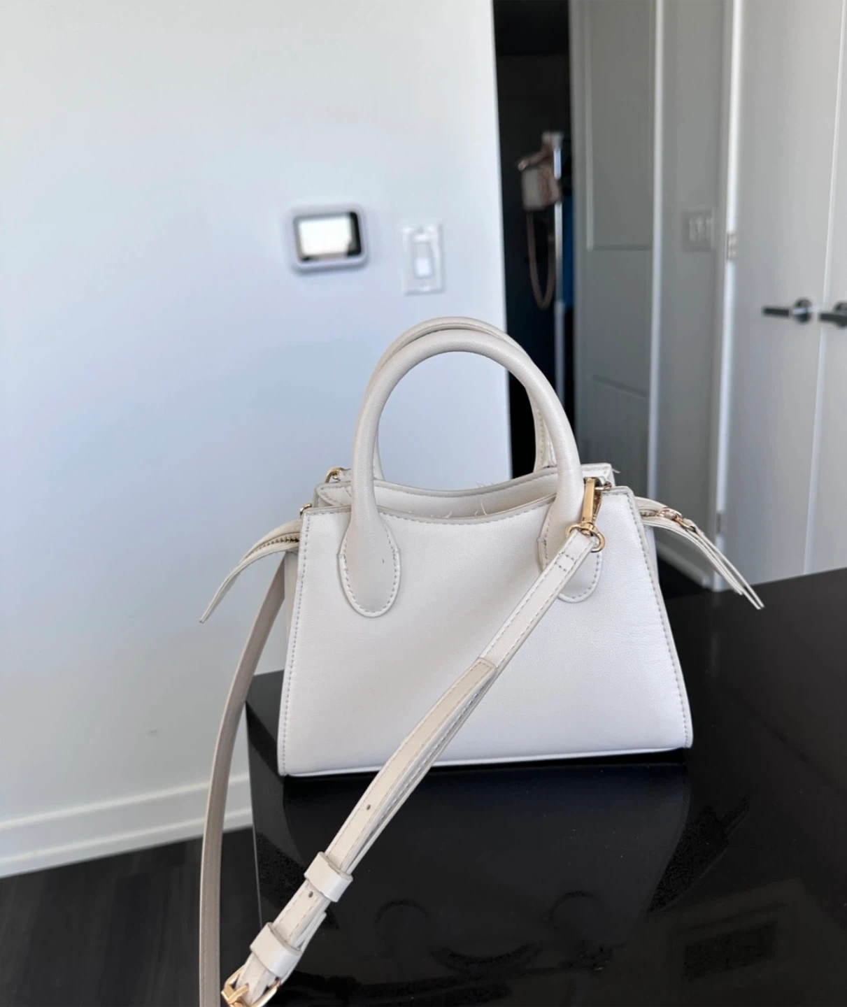 White Mini Top Handle Bag H&M