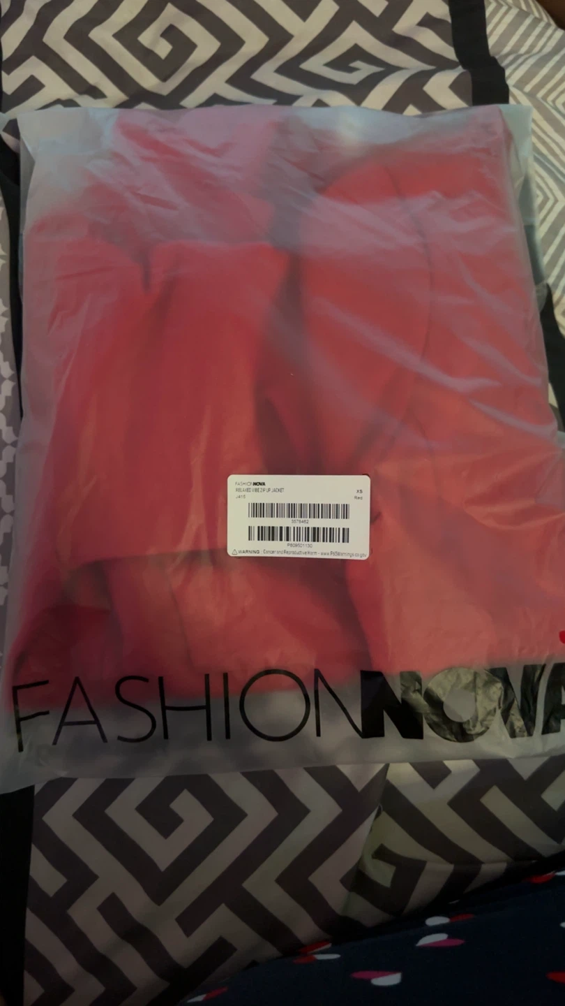Fashion Nova Relaxed Vibe Zip Up Jacket - XS
