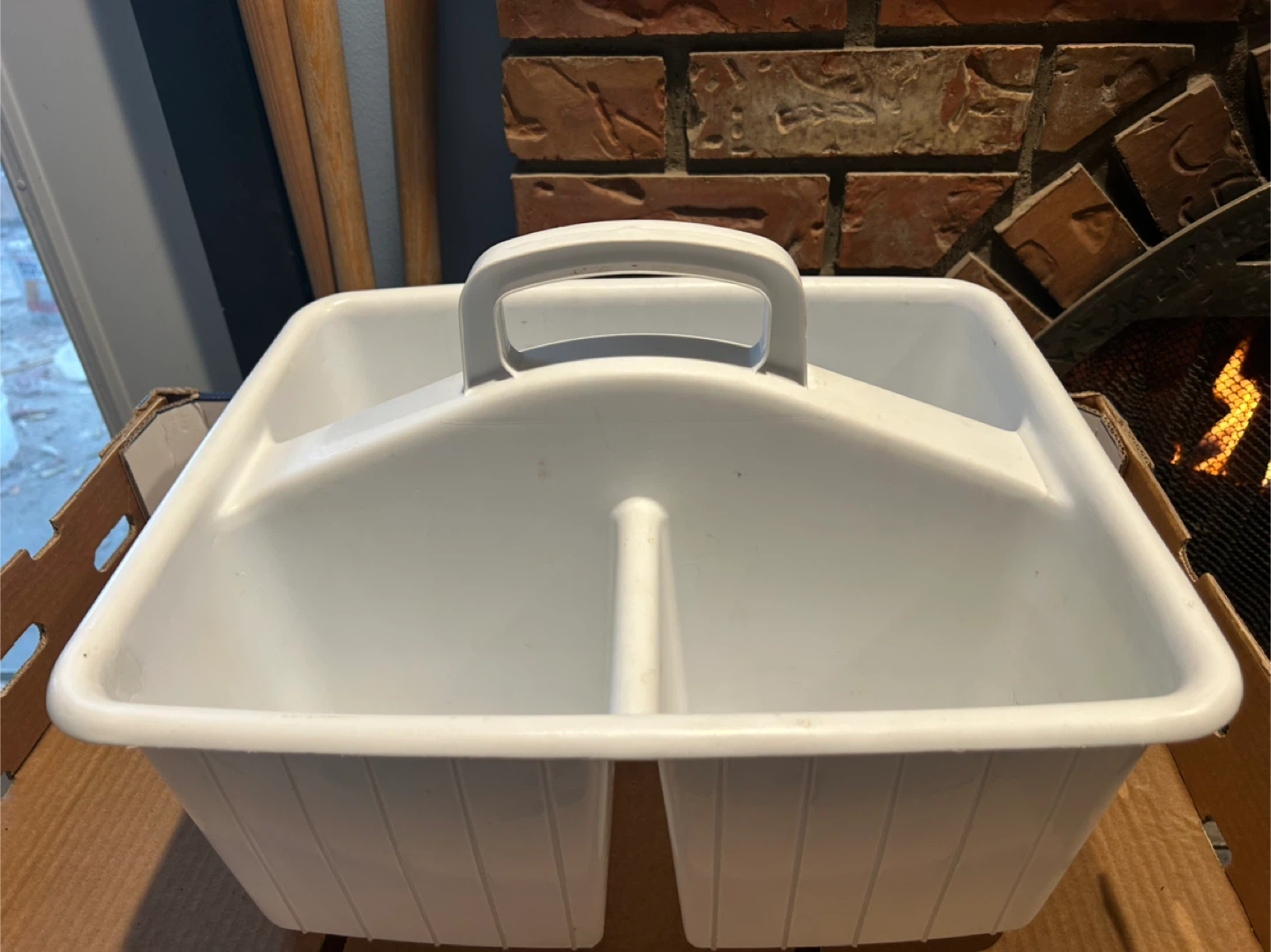 White Plastic Cleaning Caddy