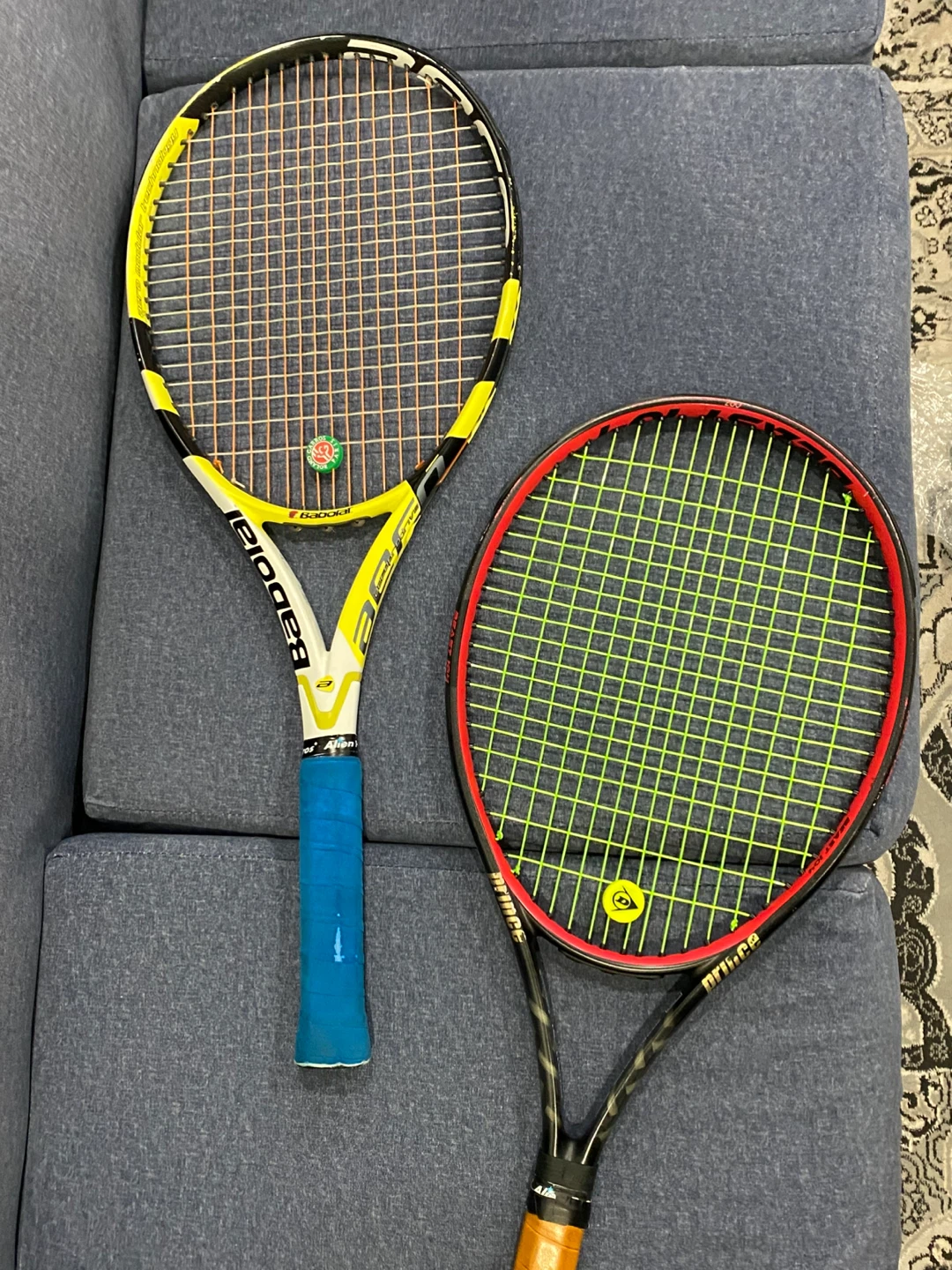 Babolat and prince racquet