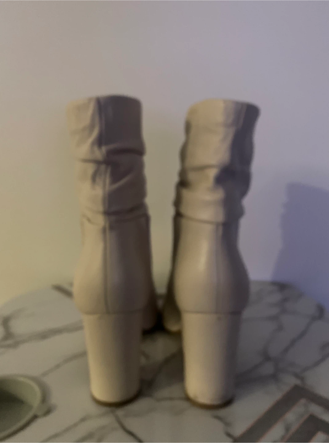 MARC FISHER Leather Off-White/Ivory Booties - photo 5