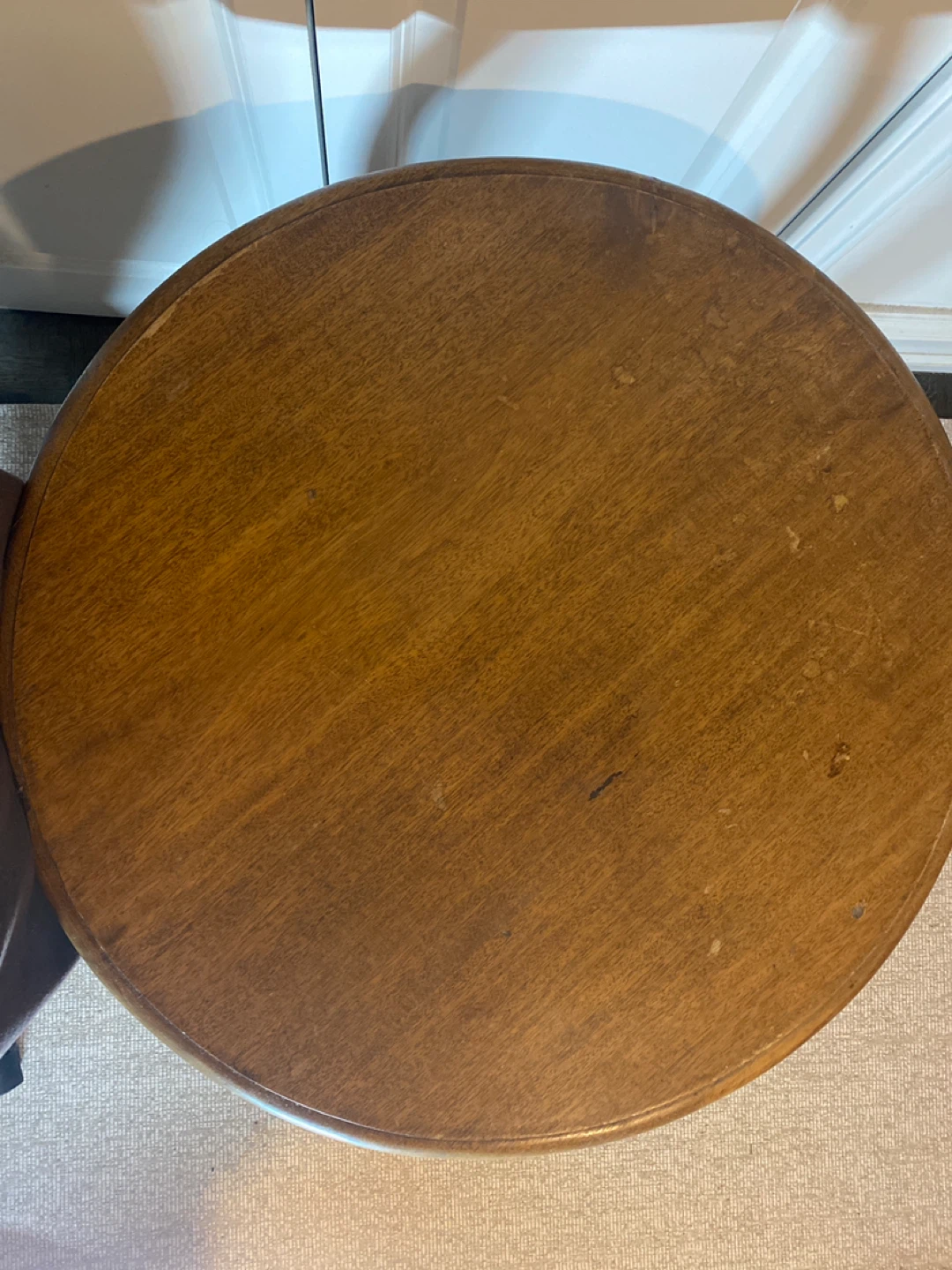 Round Wooden Side Table - photo 2