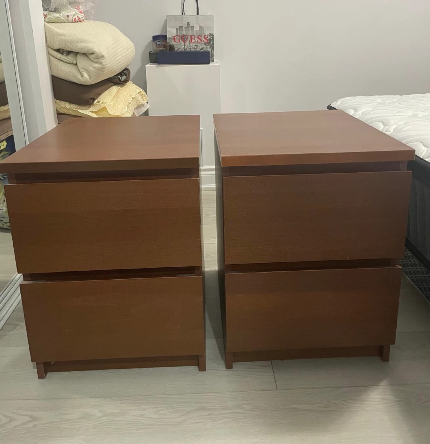 ✨ IKEA MALM Nightstands – Set of 2 (Medium Brown) – $80 ✨