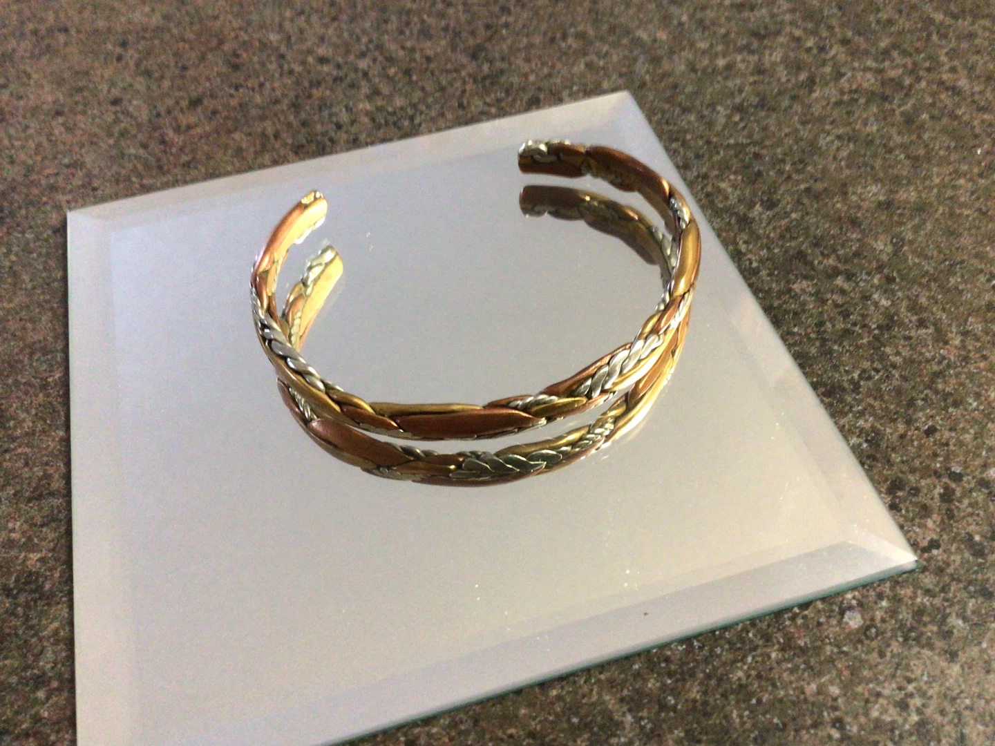 Sabona Copper & Silver Braided Cuff Bracelet - photo 2