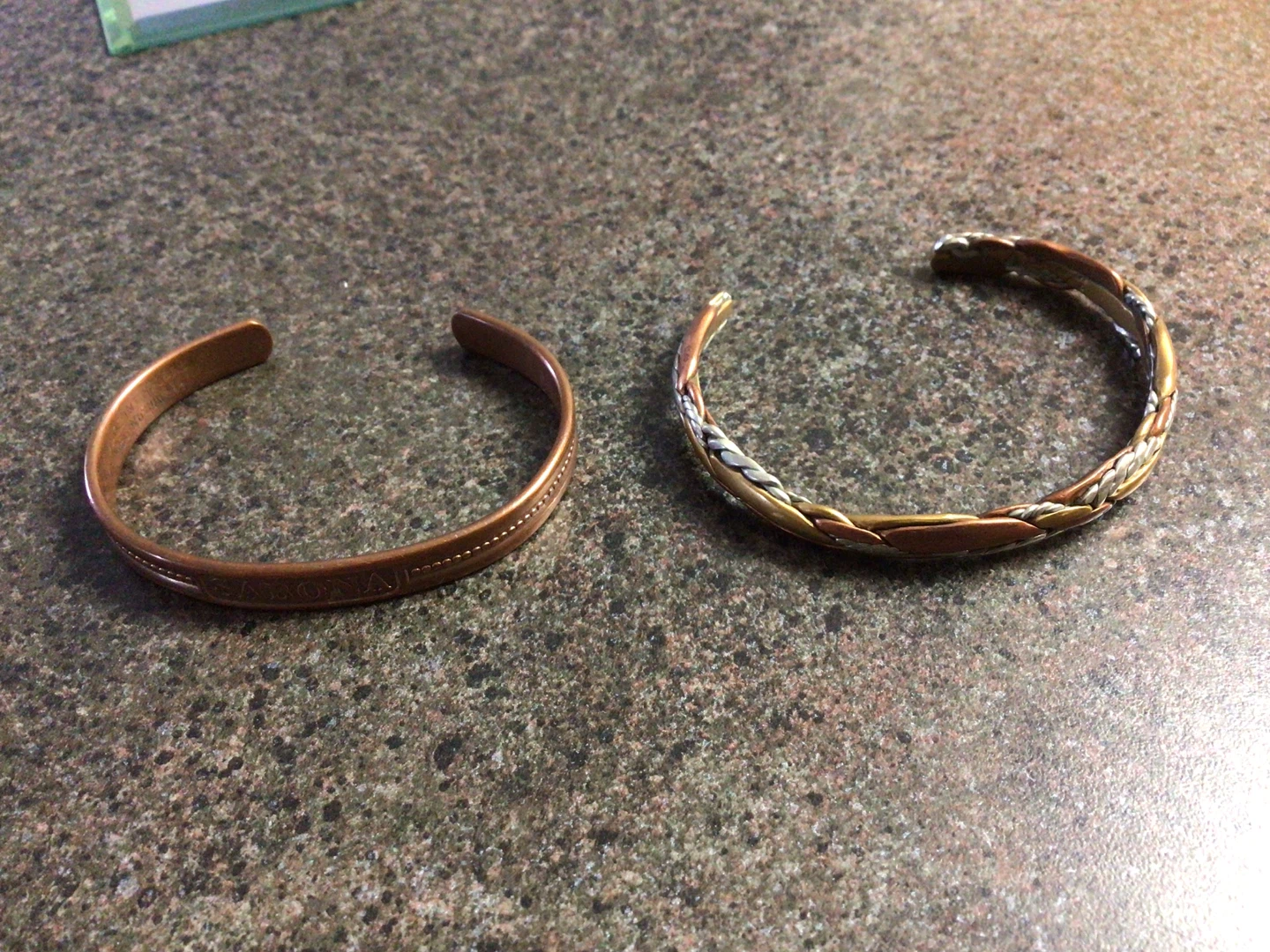 Sabona Copper & Silver Braided Cuff Bracelet