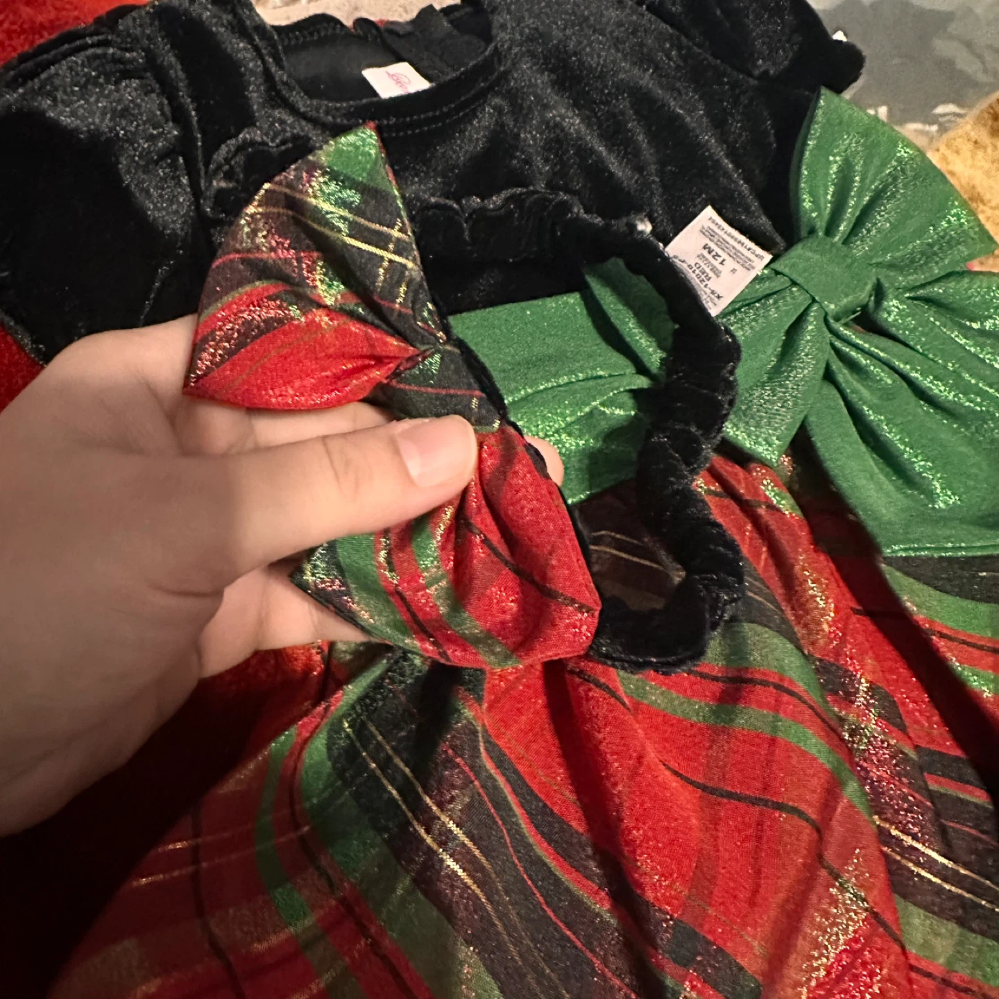 Bonnie Jean Dress - 12M - Red Plaid - photo 2
