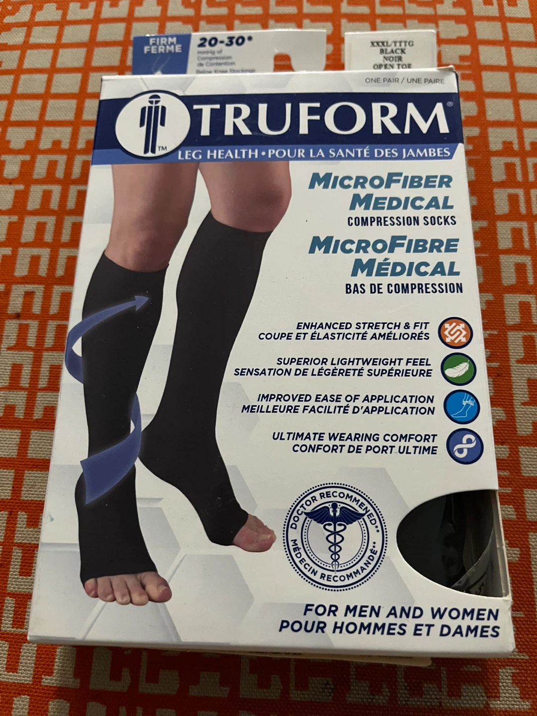 Truform Microfiber Medical Compression Socks XXXL/TTTG