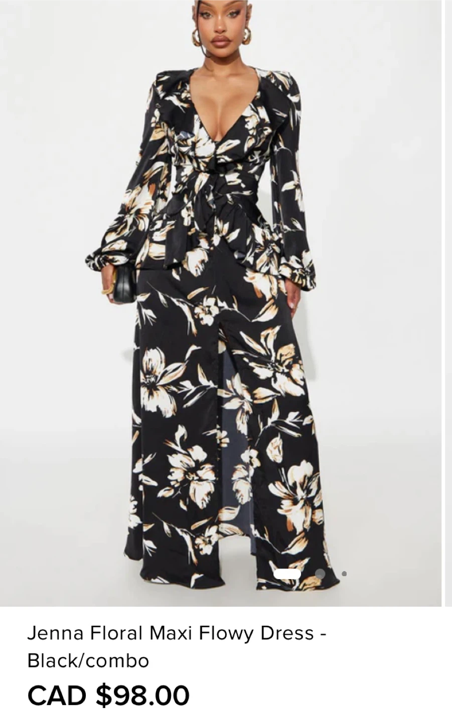 Brand New Floral Maxi Dress - Black/Combo