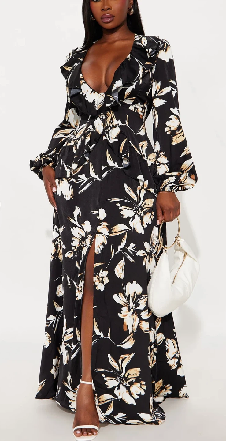 Brand New Floral Maxi Dress - Black/Combo - photo 4