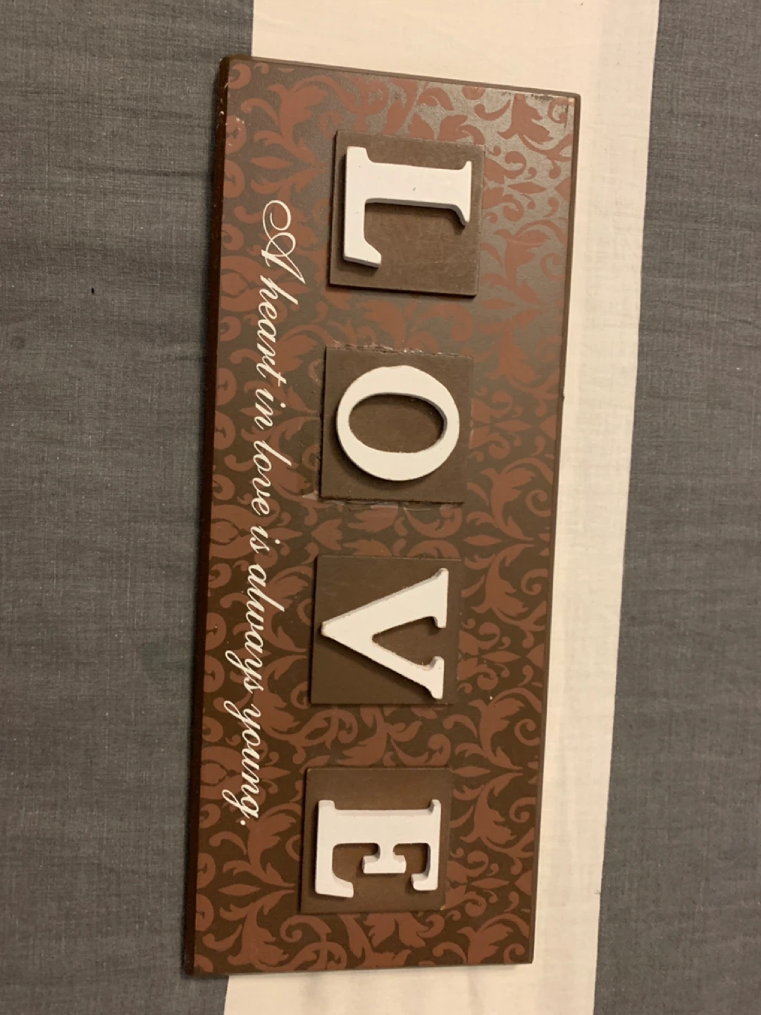 Love Wall Decor - Brown & White