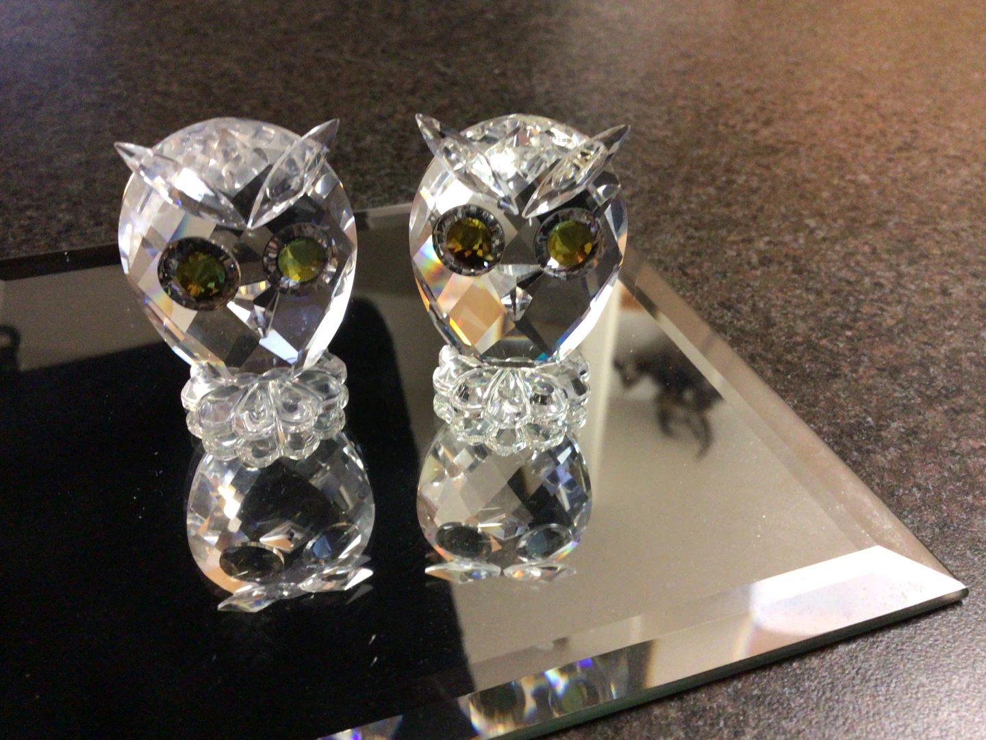 Swarovski Crystal Owl Figurines
