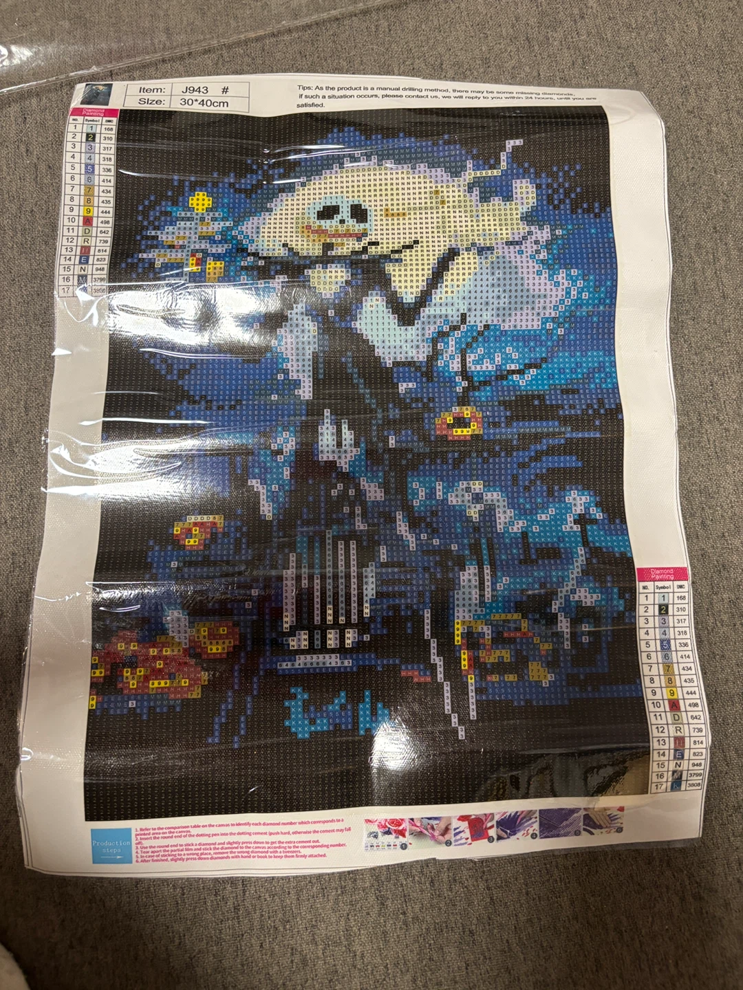 Diamond Painting Kit - Nightmare Before Christmas, 30x40cm