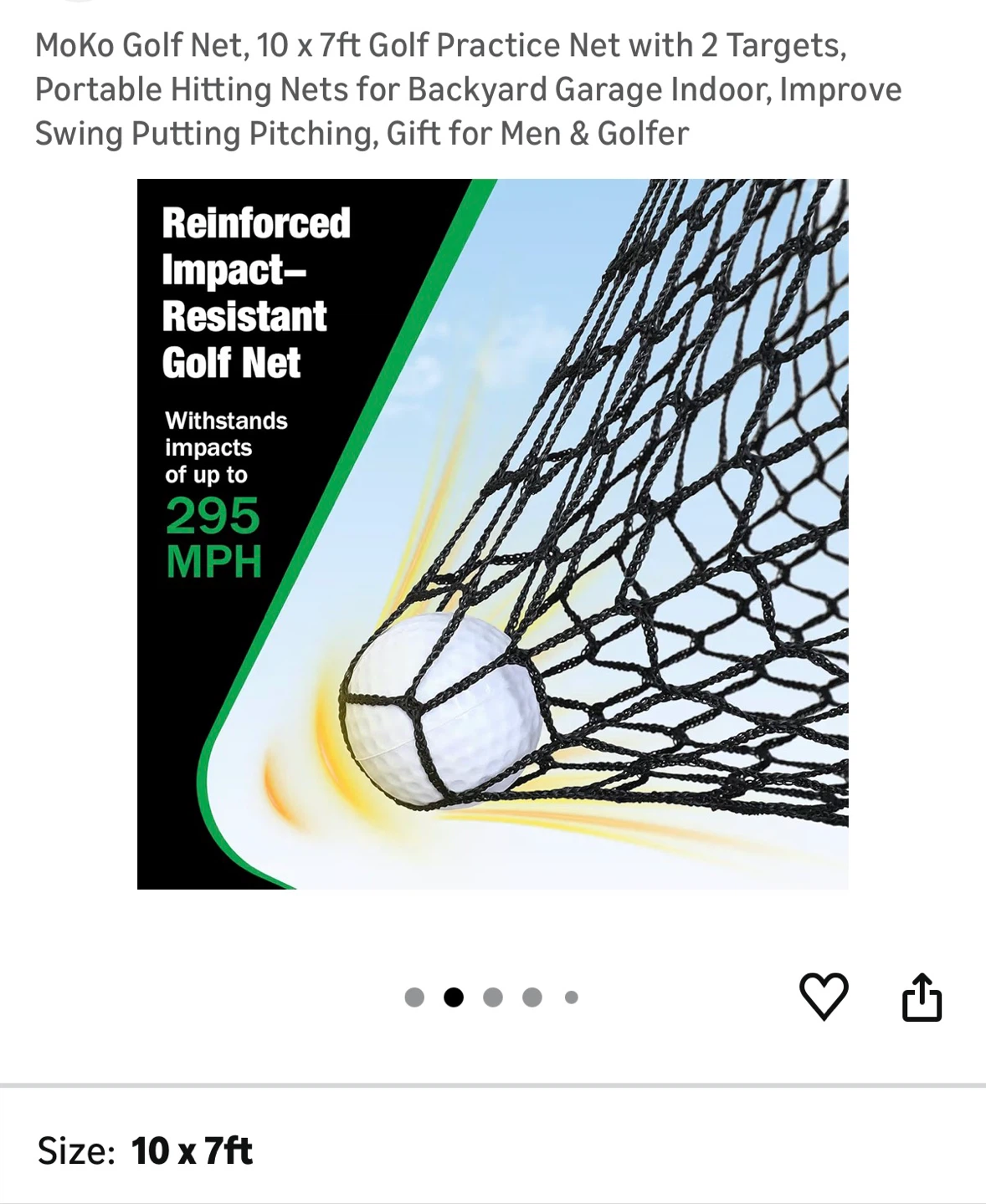 Brand New Golf Net 10 x 7ft with 2 Targets - photo 2