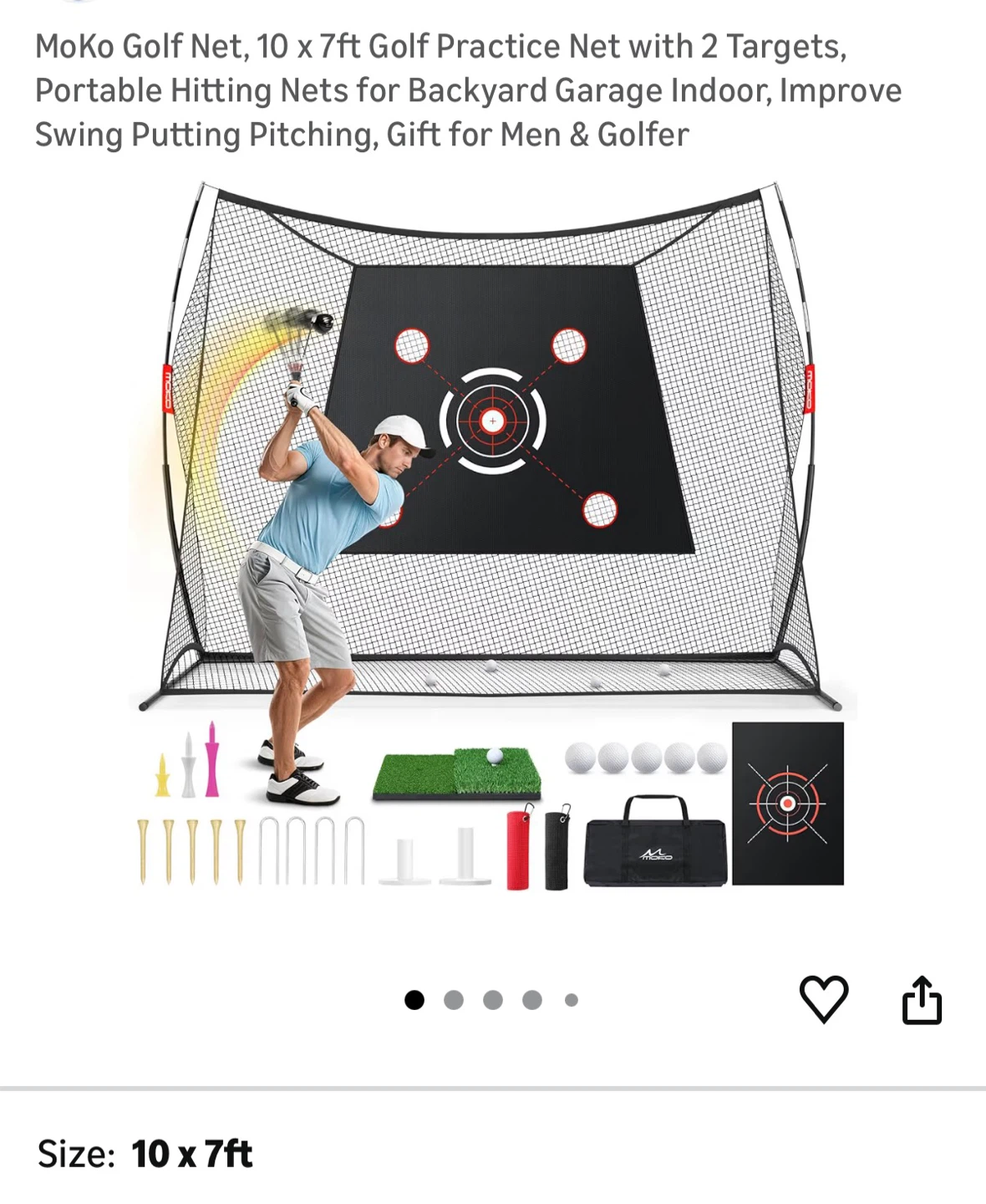 Brand New Golf Net 10 x 7ft with 2 Targets