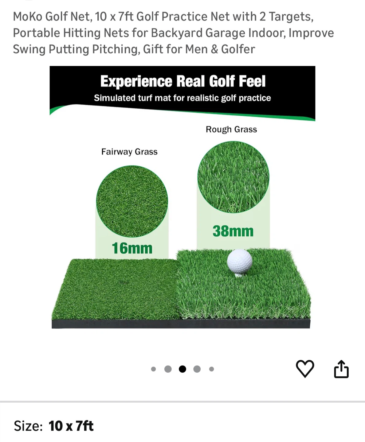 Brand New Golf Net 10 x 7ft with 2 Targets - photo 4