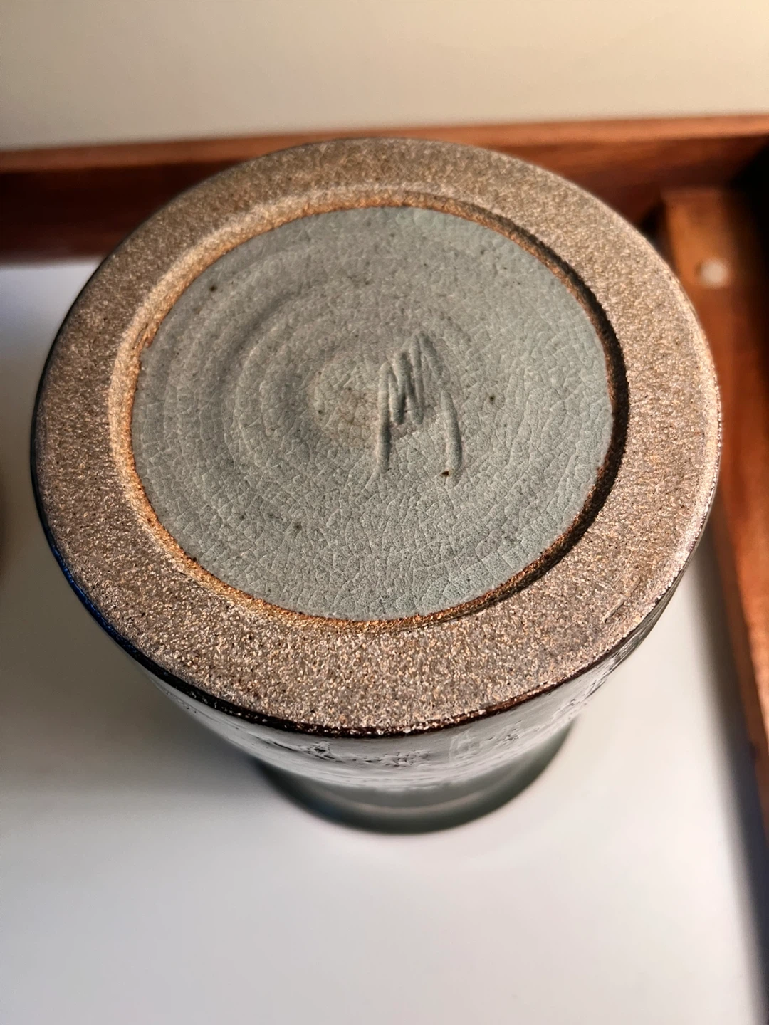 Gorgeous Hand Made Green Glazed Christmas Jar w/Lid - photo 4