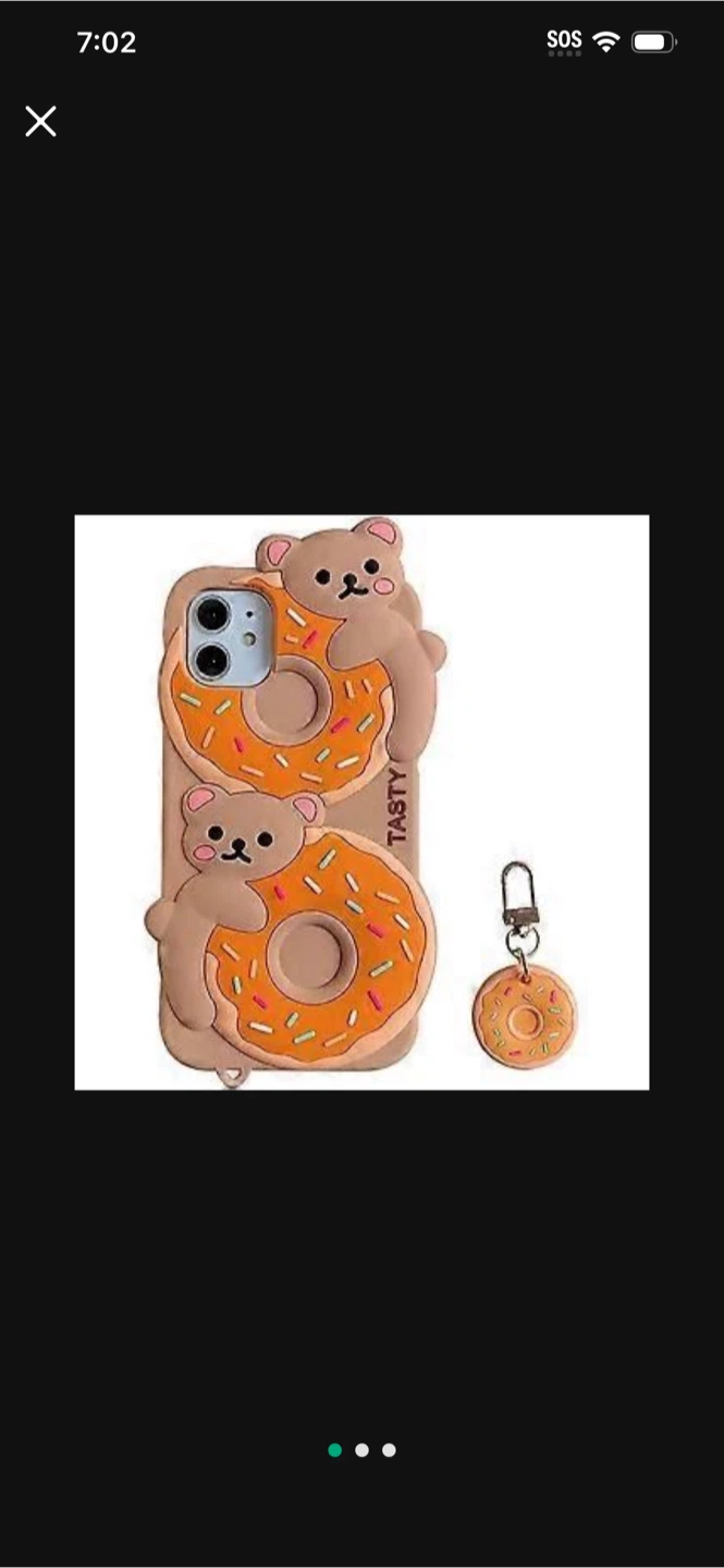 Cute Bear Donut iPhone Case