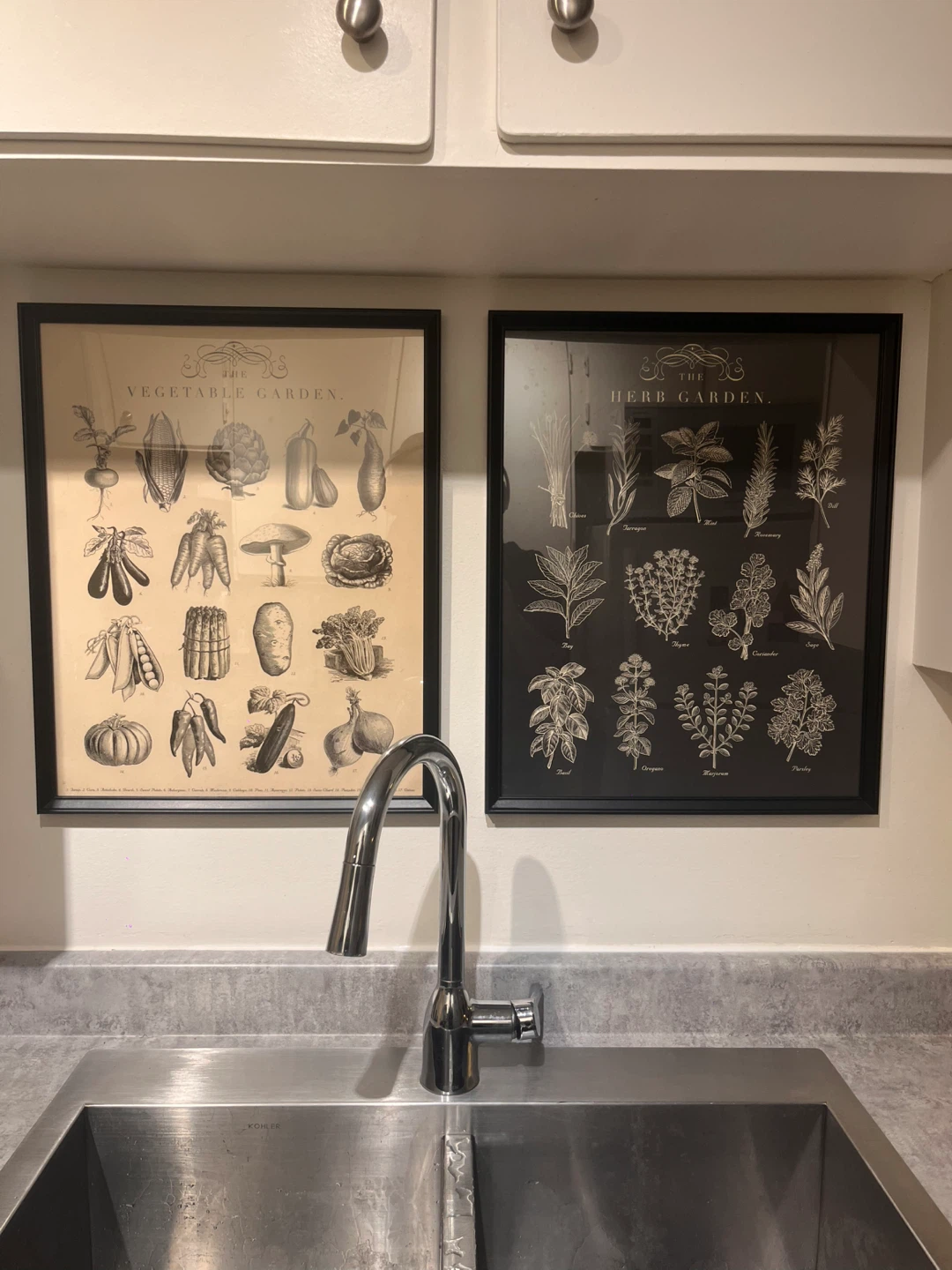 Framed Vegetable & Herb Garden Prints
