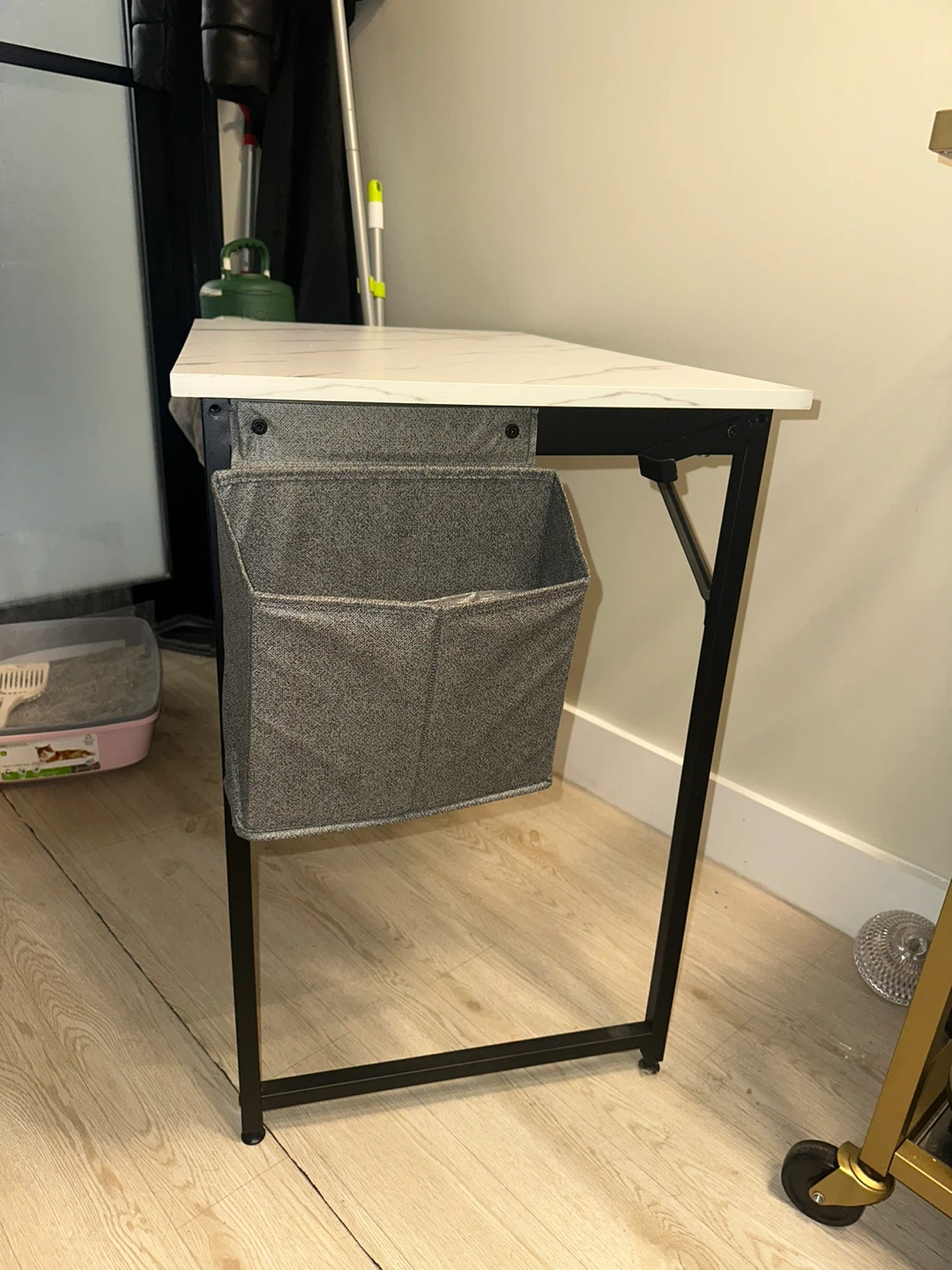 Mr IRONSTONE 31" White Marble Computer Desk - photo 3