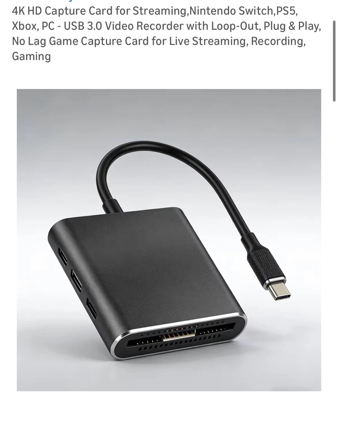 Brand New 4K HD Capture Card for Streaming