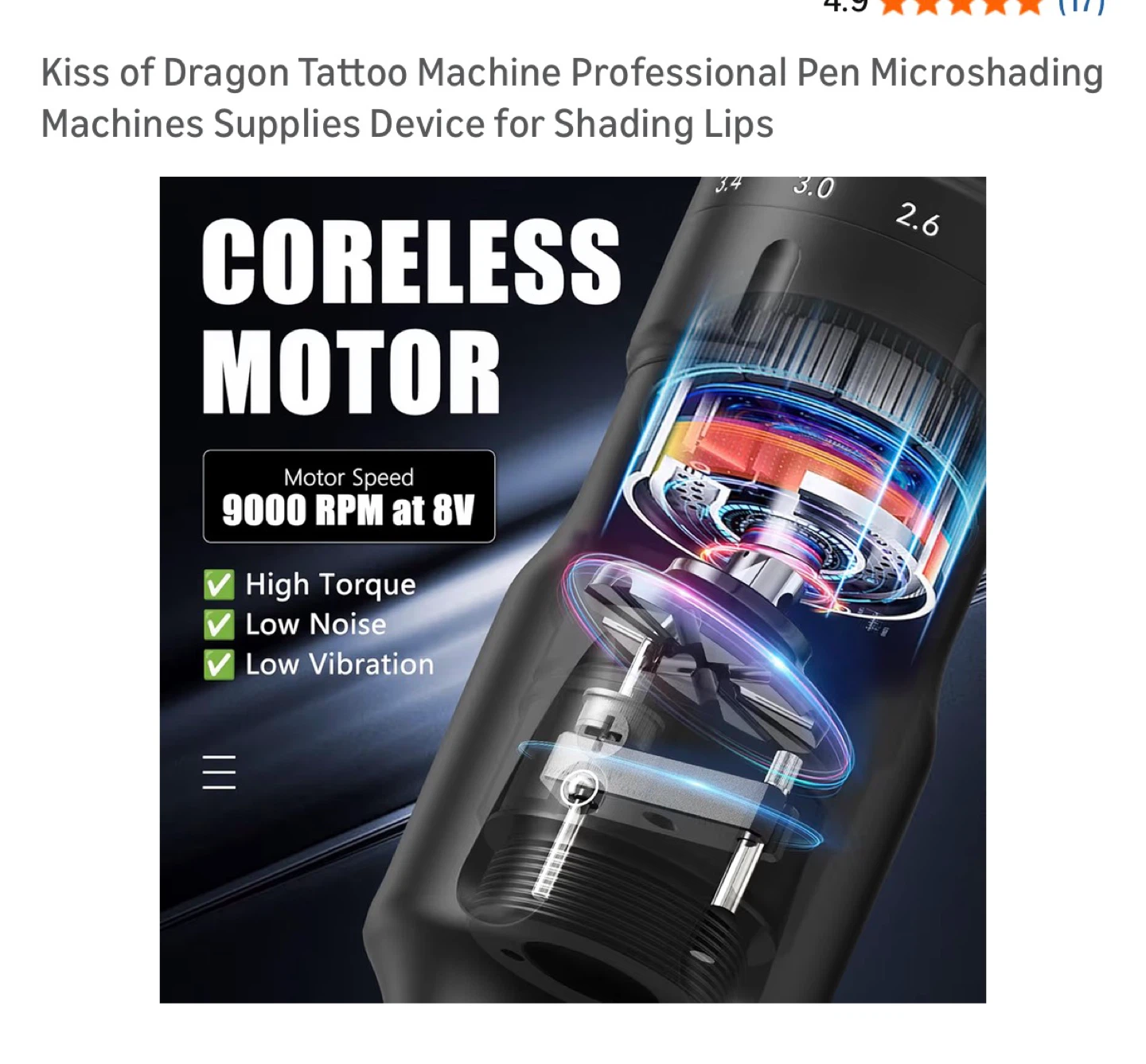 Brand New Kiss of Dragon Tattoo Machine Pen - photo 2