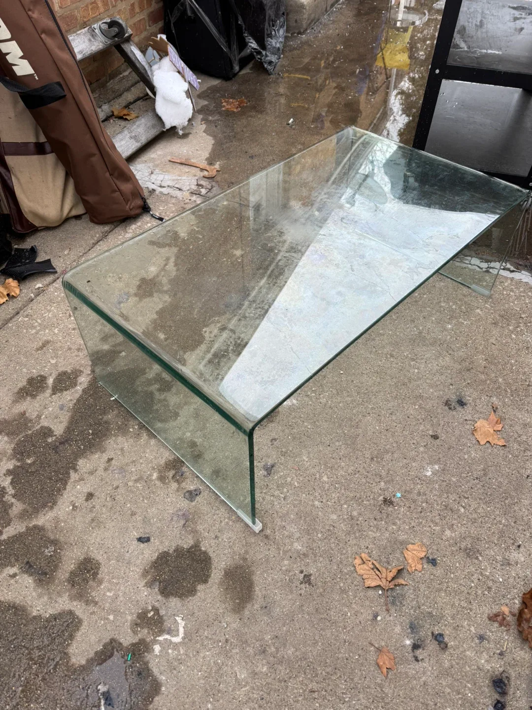 Glass Coffee Table - 40x22x16
