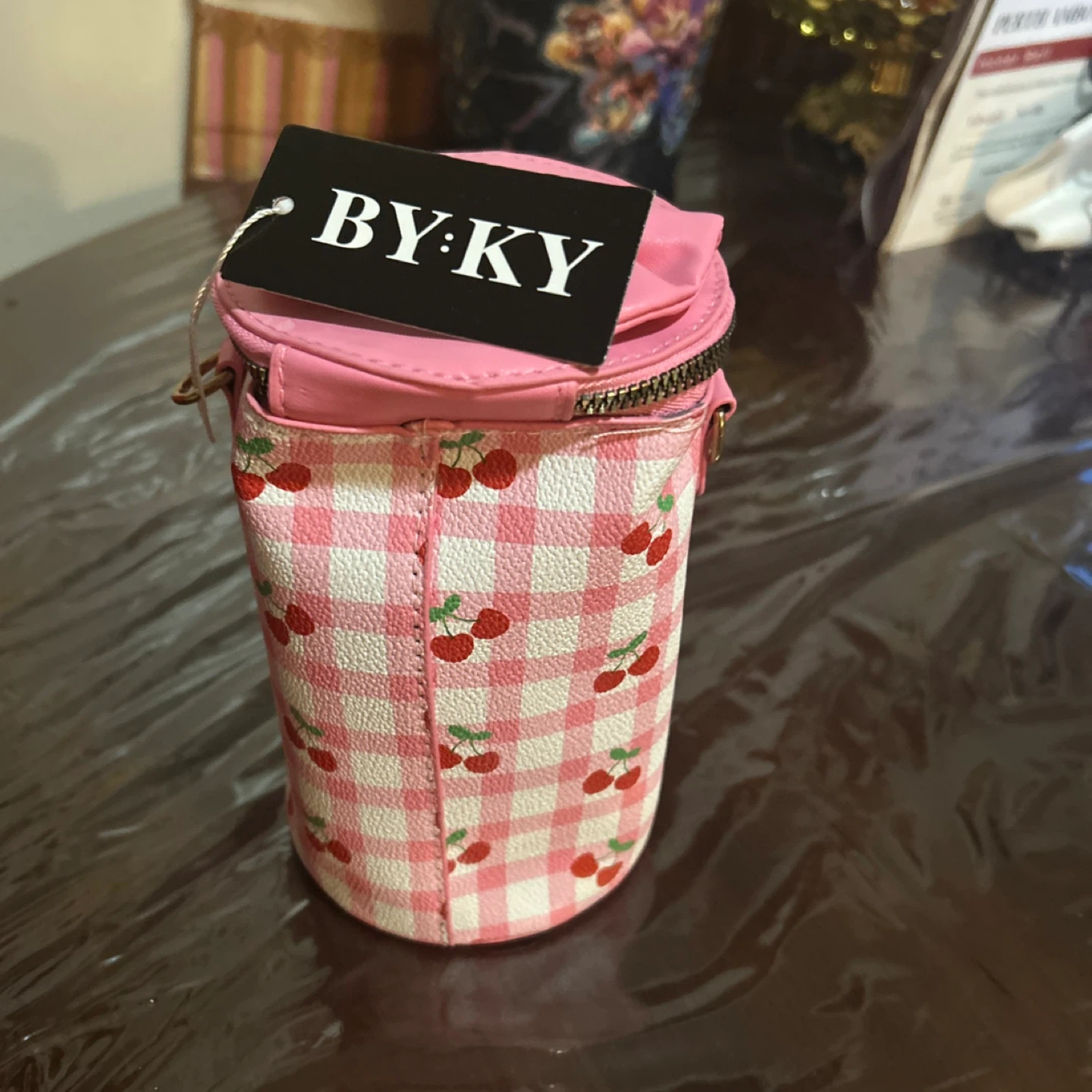 BY:KY Pink Cherry Print Bag - photo 2